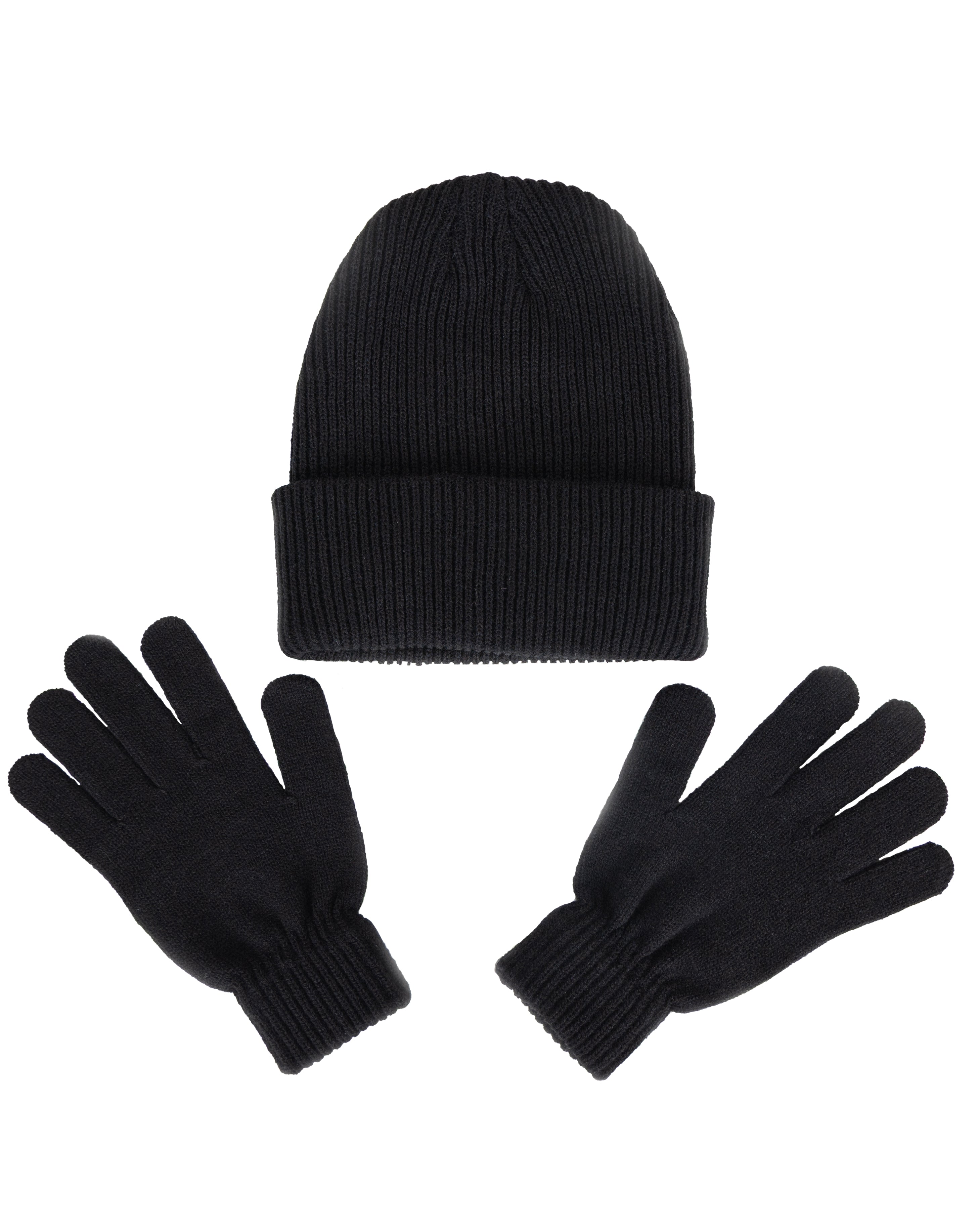 Black Beanie & Glove Combo