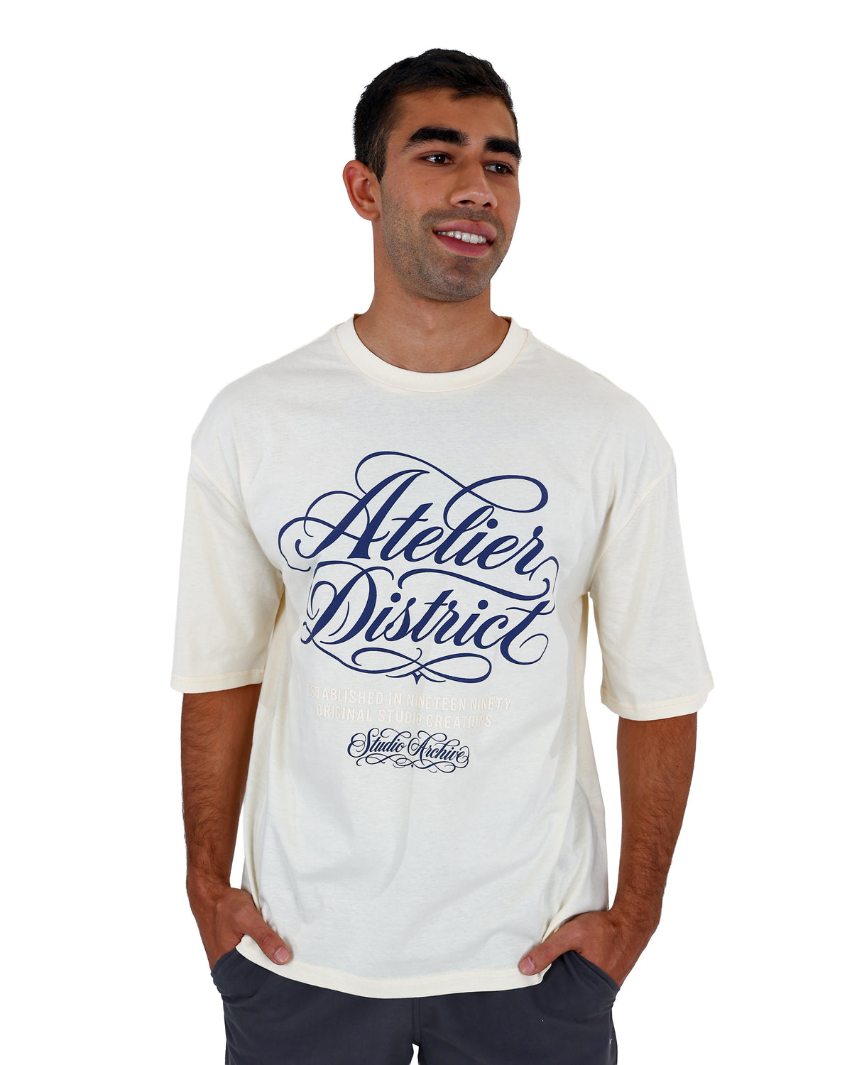 Short Sleeve Cream Atelier Graphic T-Shirt