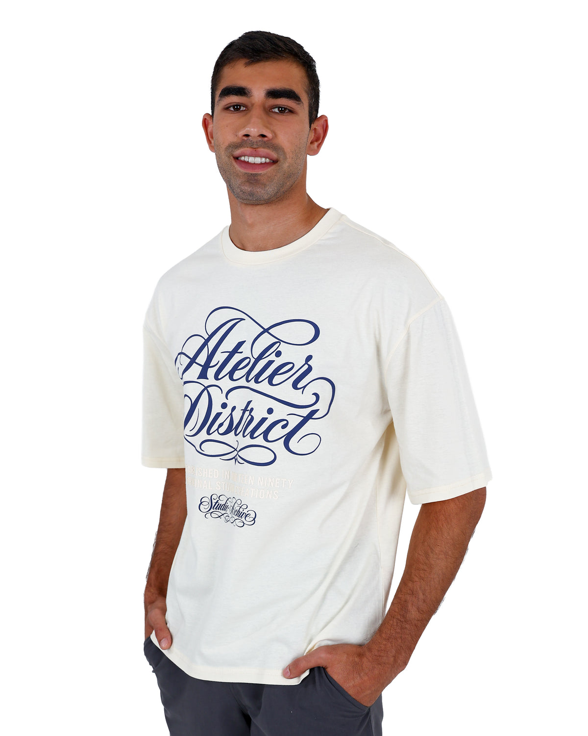 Short Sleeve Cream Atelier Graphic T-Shirt