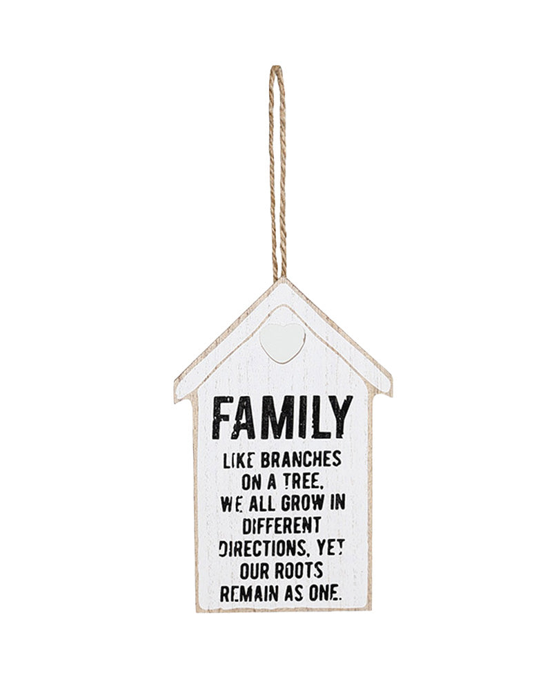 House Shape "Family" Wall Art