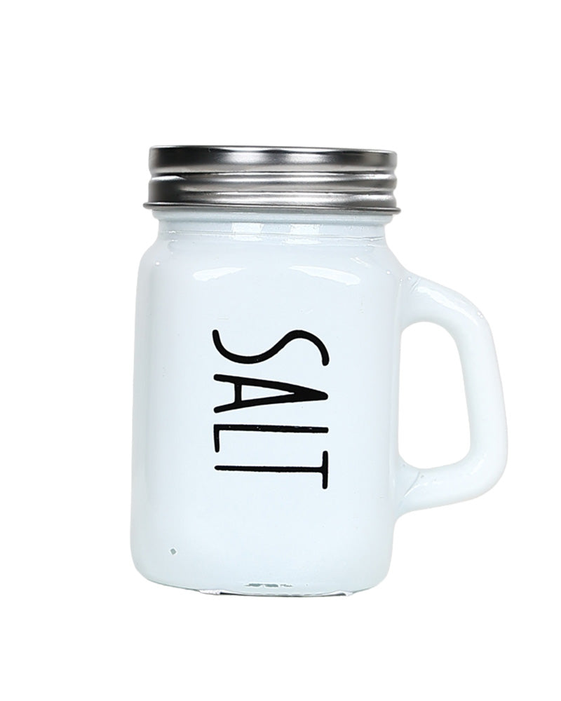 White Glass Salt Shaker