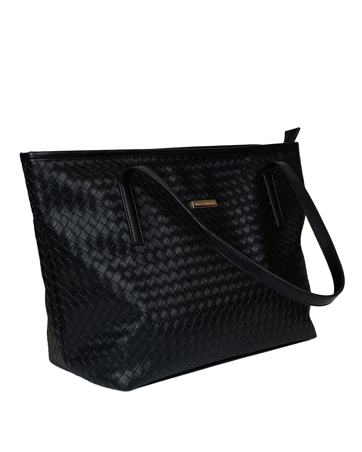 Black Weave Look Isobel Shopper Handbag