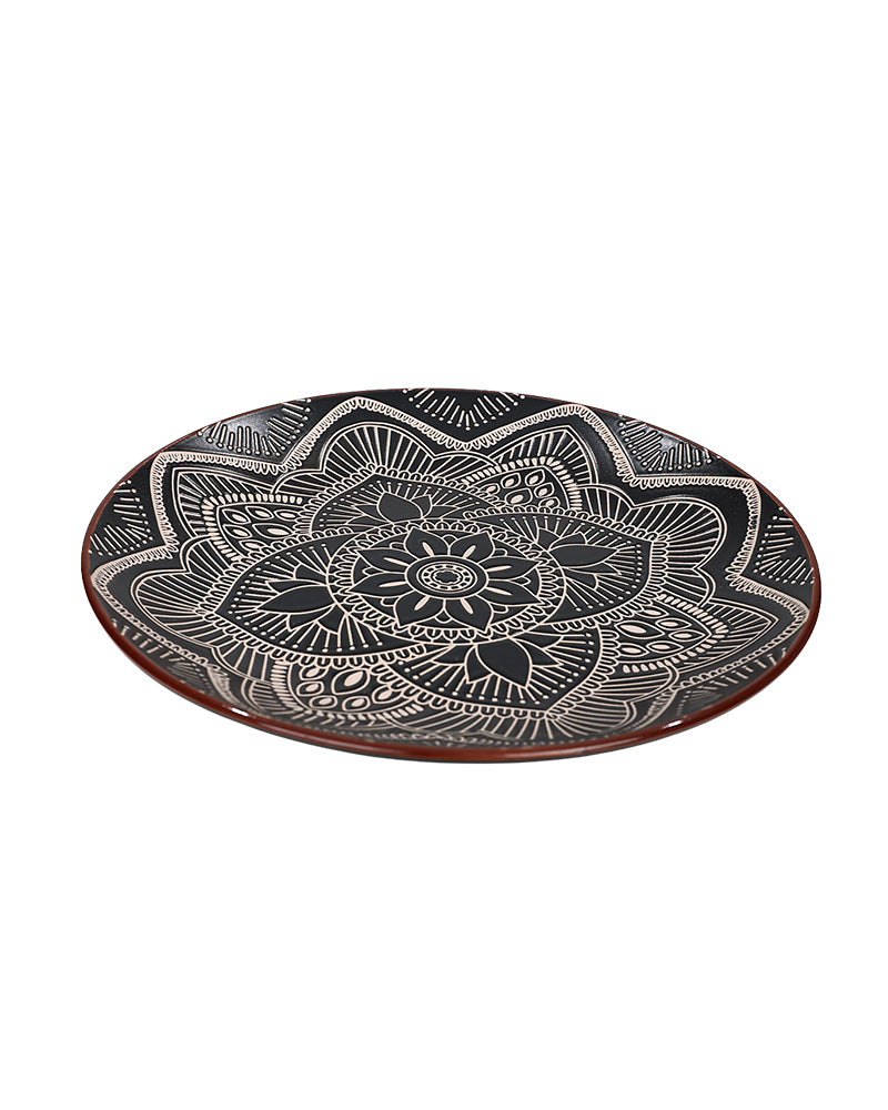 Moyo Black & Natural Dinner Plate