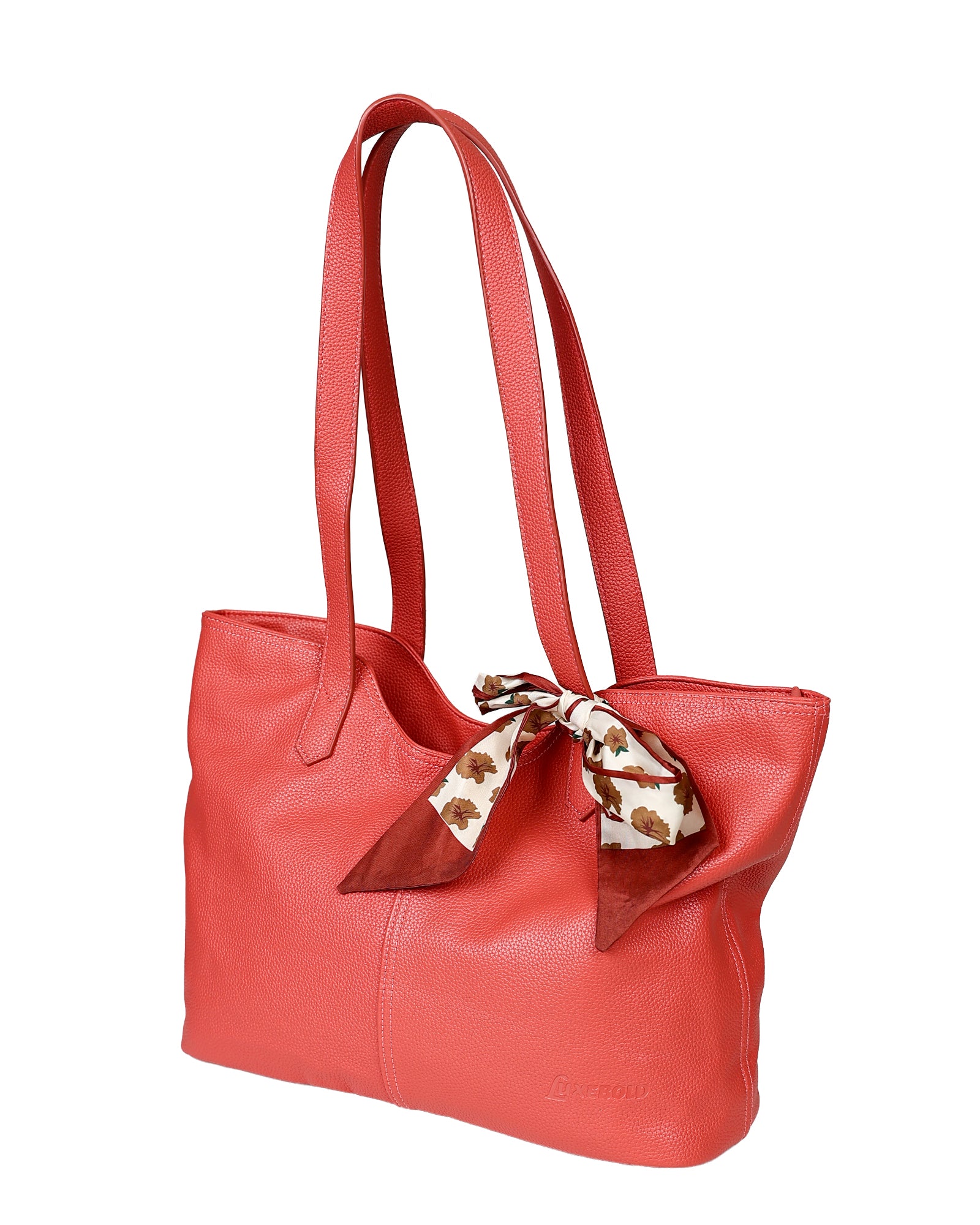 Thandeka Salmon Tote Bag with Scarft