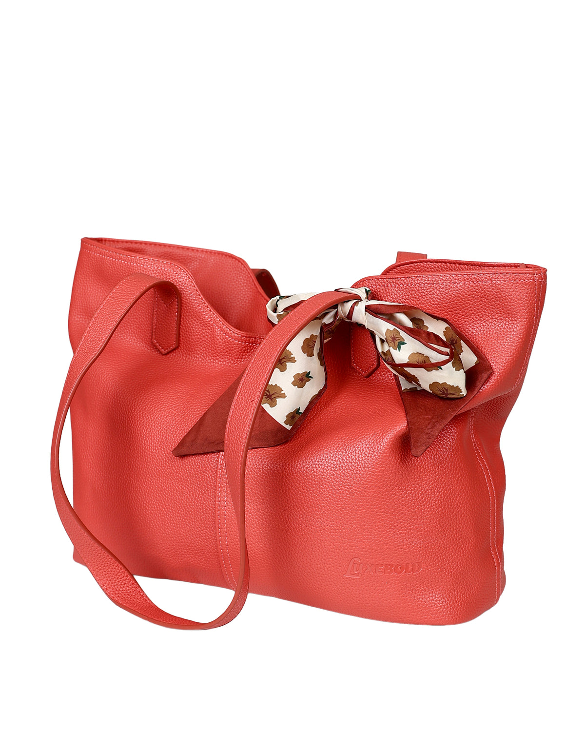 Thandeka Salmon Tote Bag with Scarft