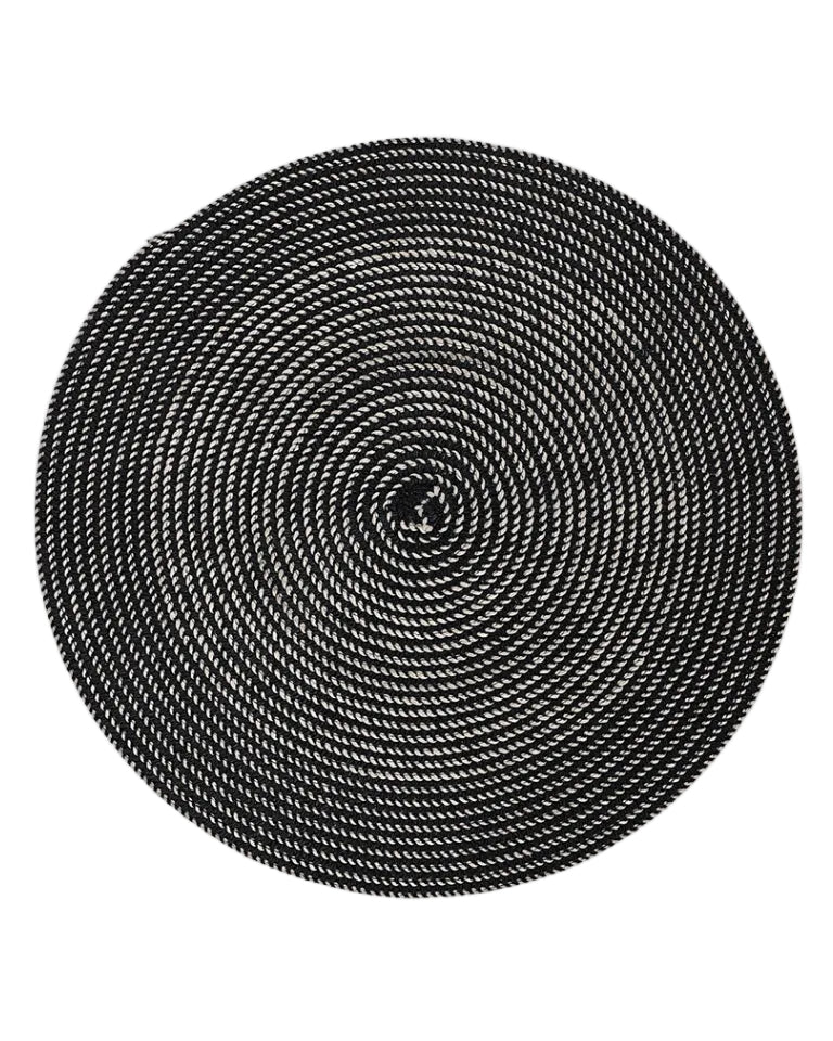 Black Woven Spiral Placemat