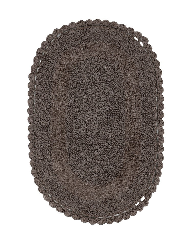 Reversible Stone Crochet Trim Bath Mat