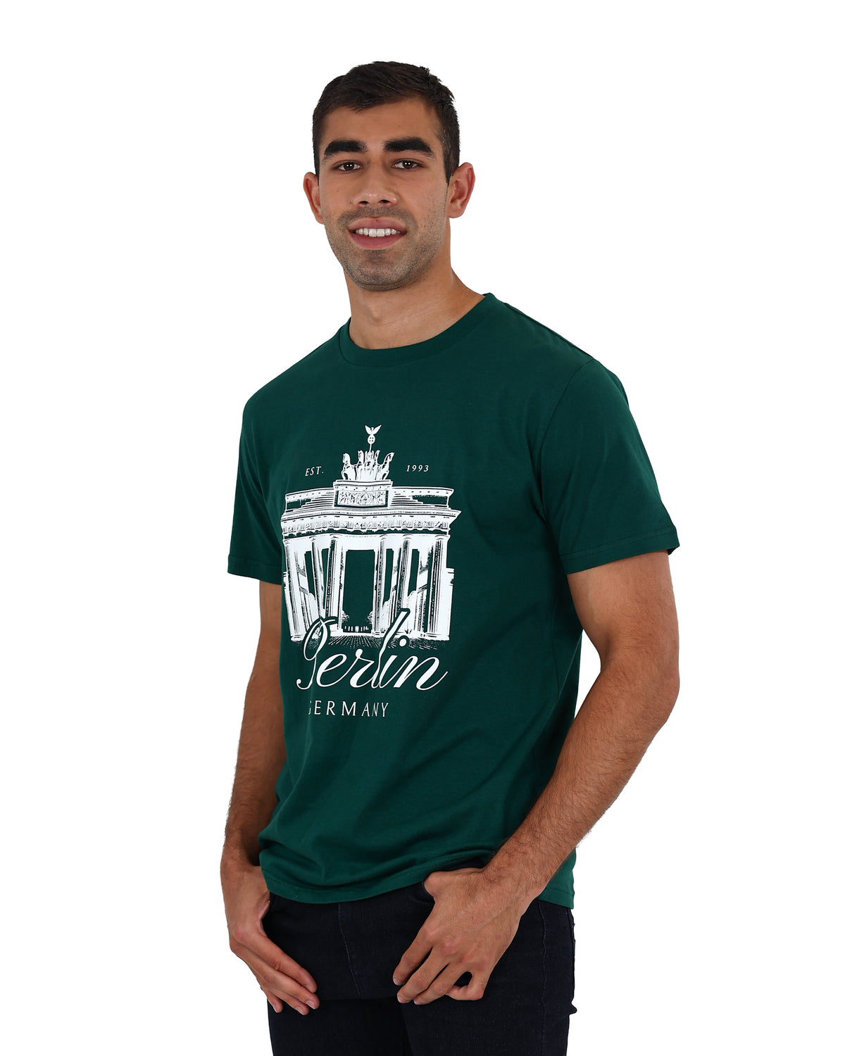 Short Sleeve Bottle Green Berlin T-Shirt