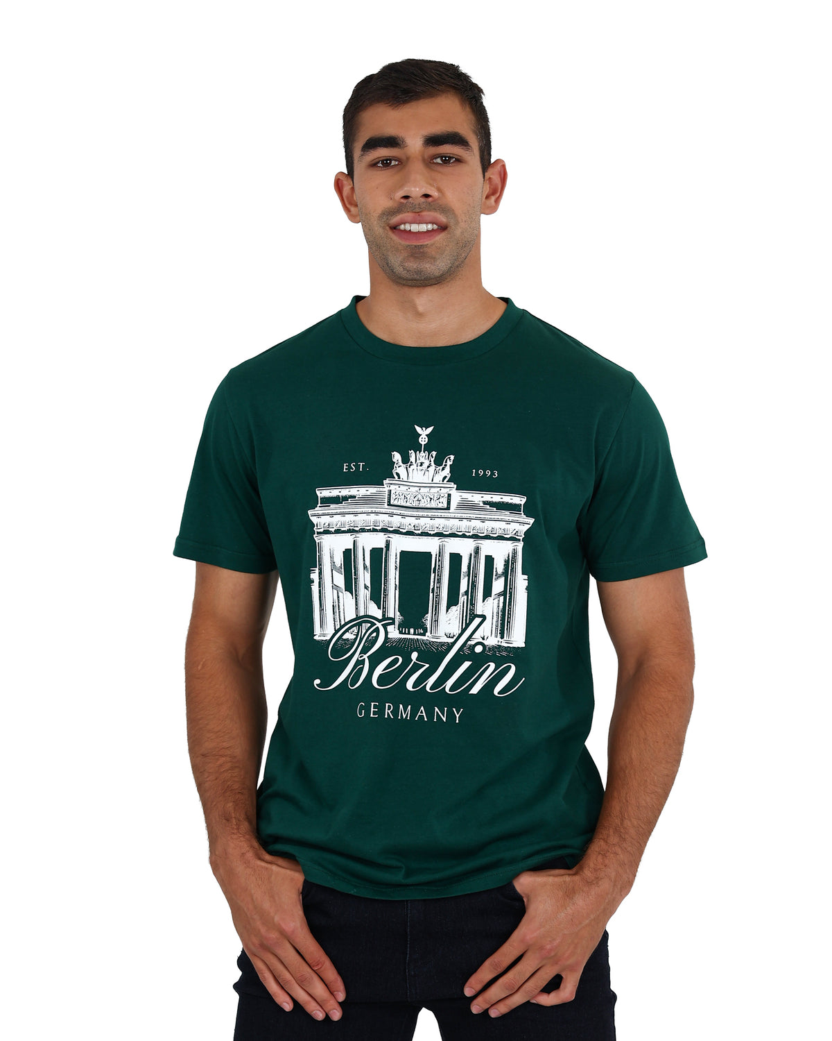 Short Sleeve Bottle Green Berlin T-Shirt