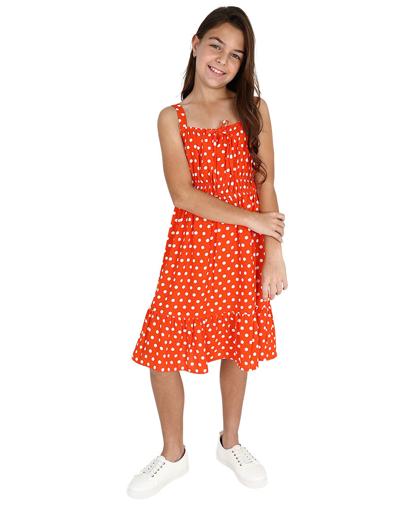 Sleeveless Polka Dot Dress