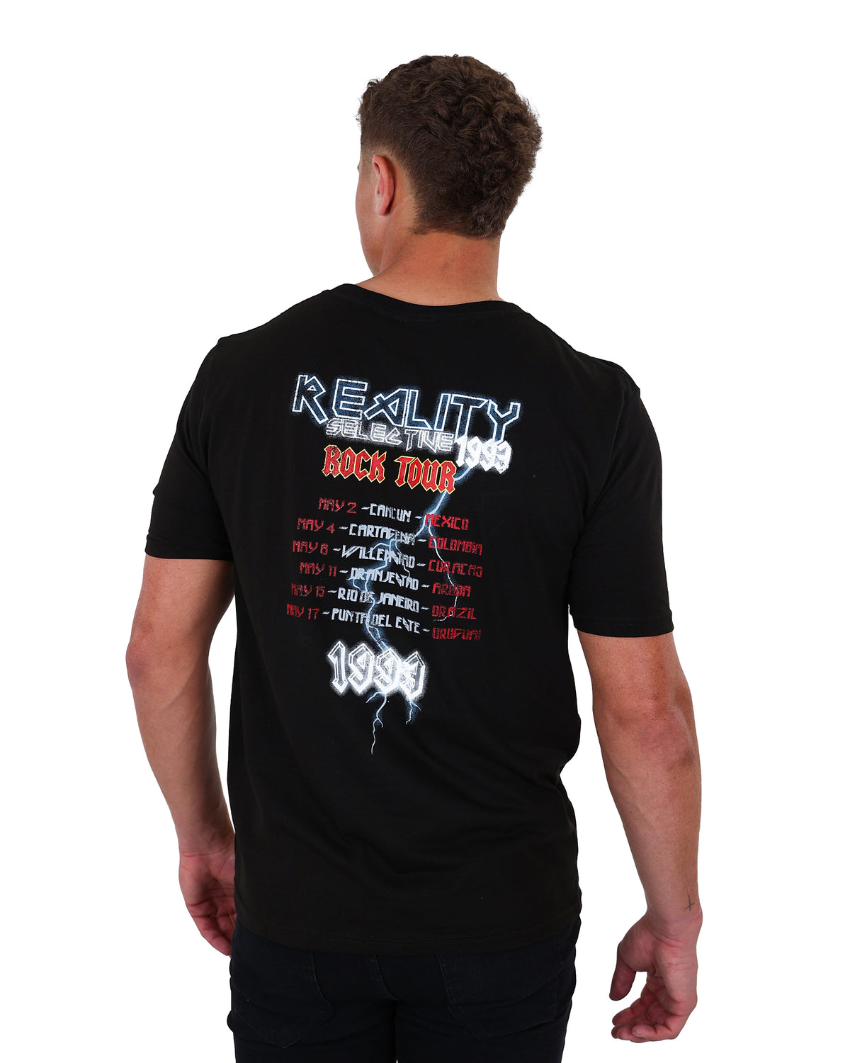 Short Sleeve Black Reality Selective Band T-Shirt