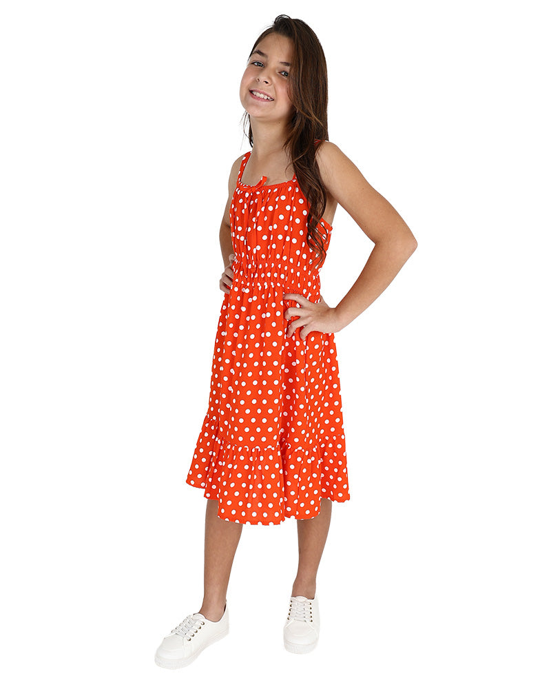Sleeveless Polka Dot Dress