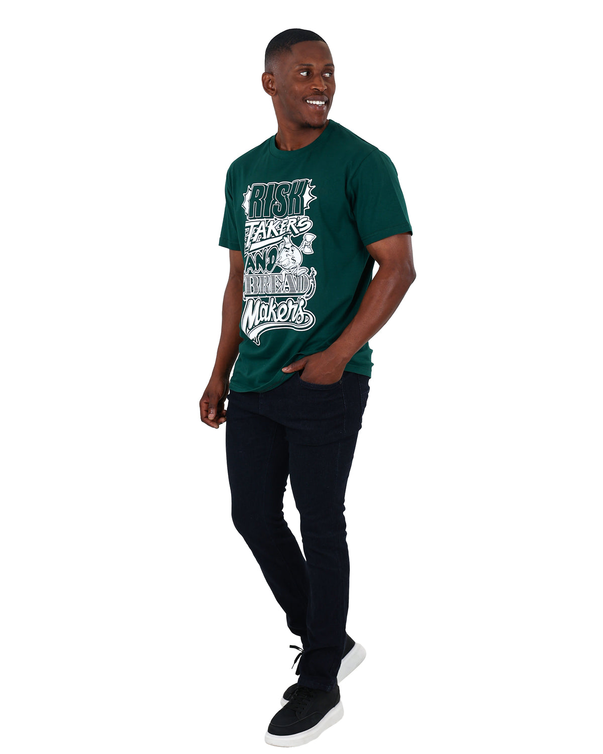 Short Sleeve Risk Takers Graphic Print T-Shirt