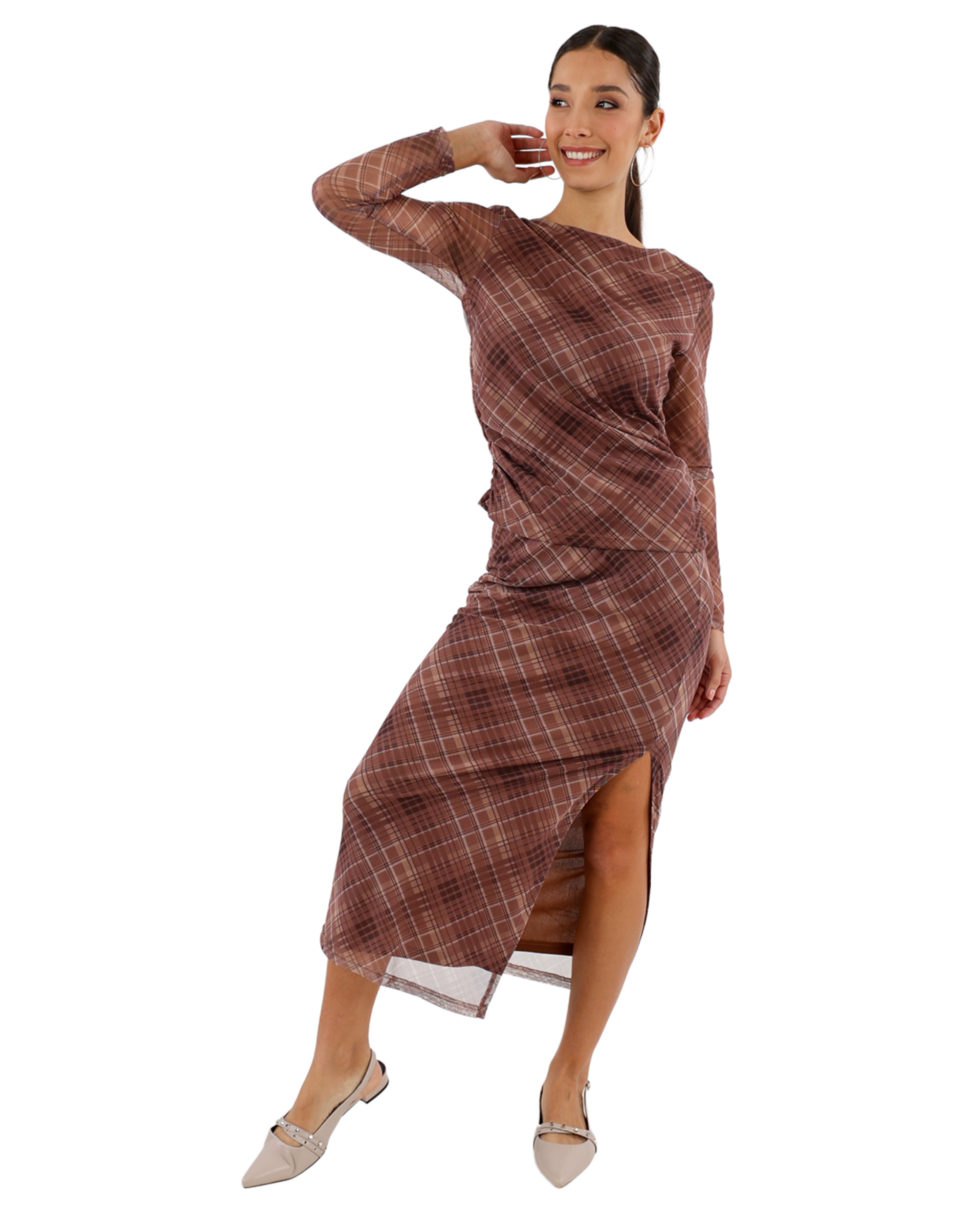 Mesh Tube Lined Skirt