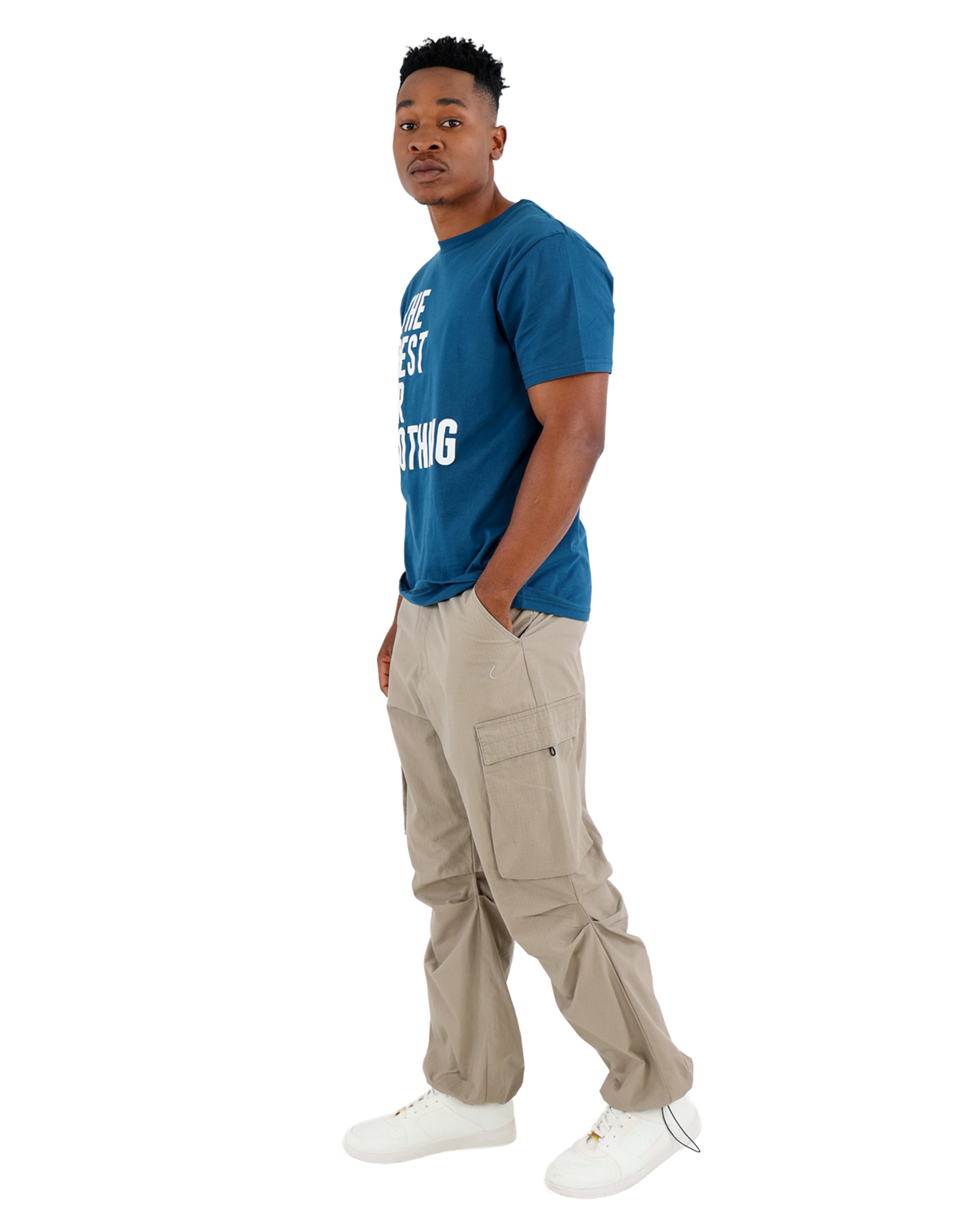 Khaki Ripstop Cargo Pants