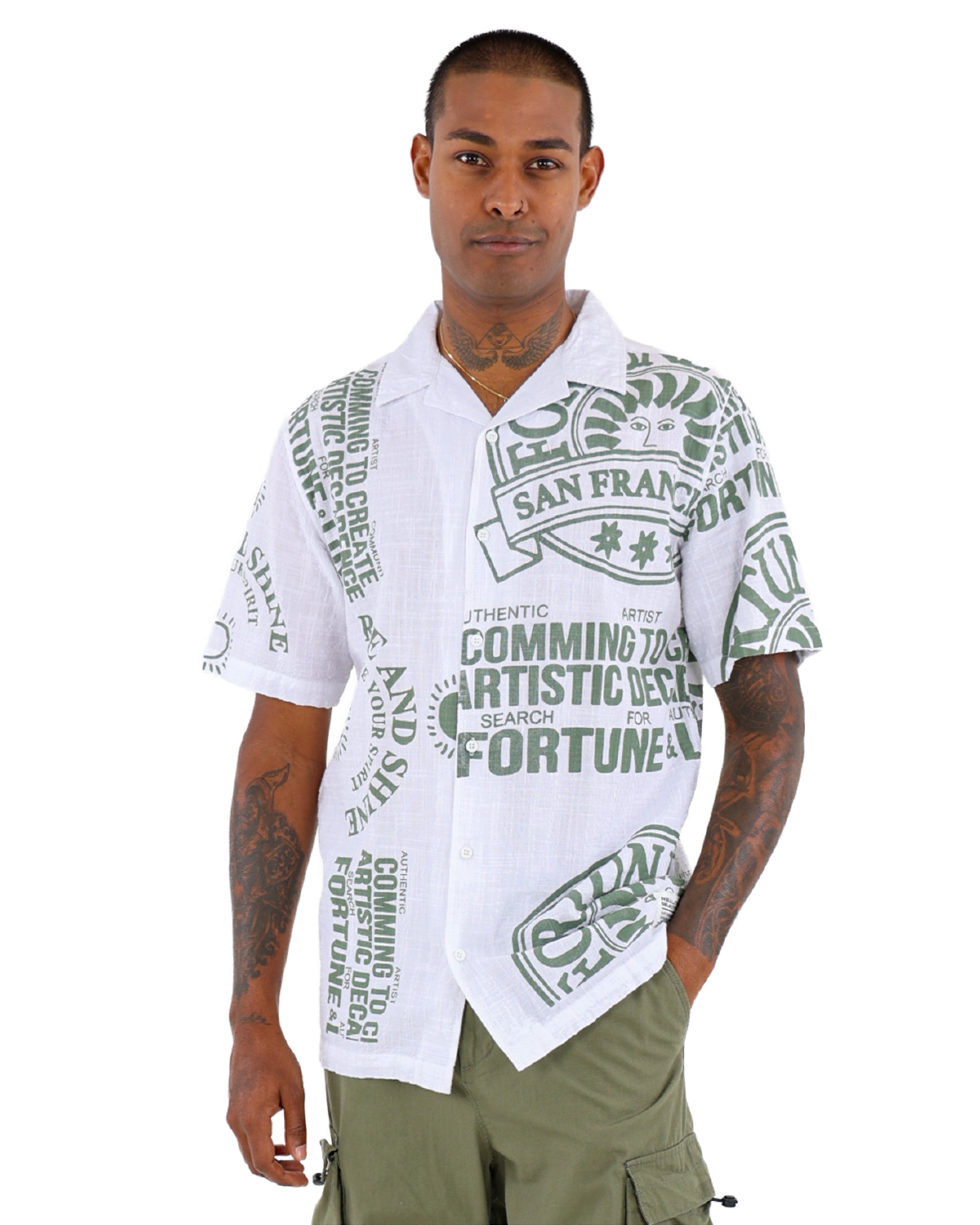 All-Over Print Short Sleeve Summer Shirt