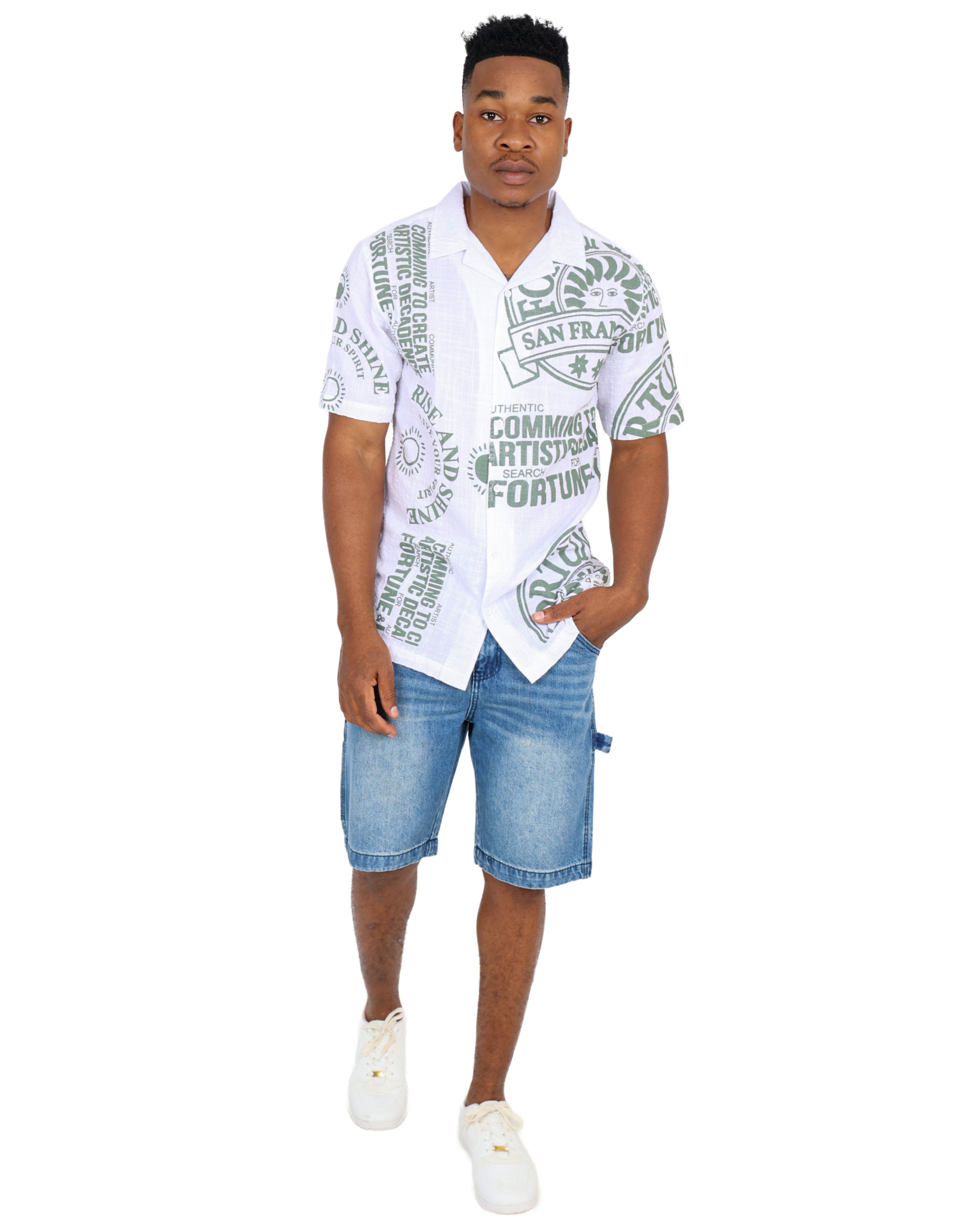 Medium Indigo Relaxed Skater Denim Shorts
