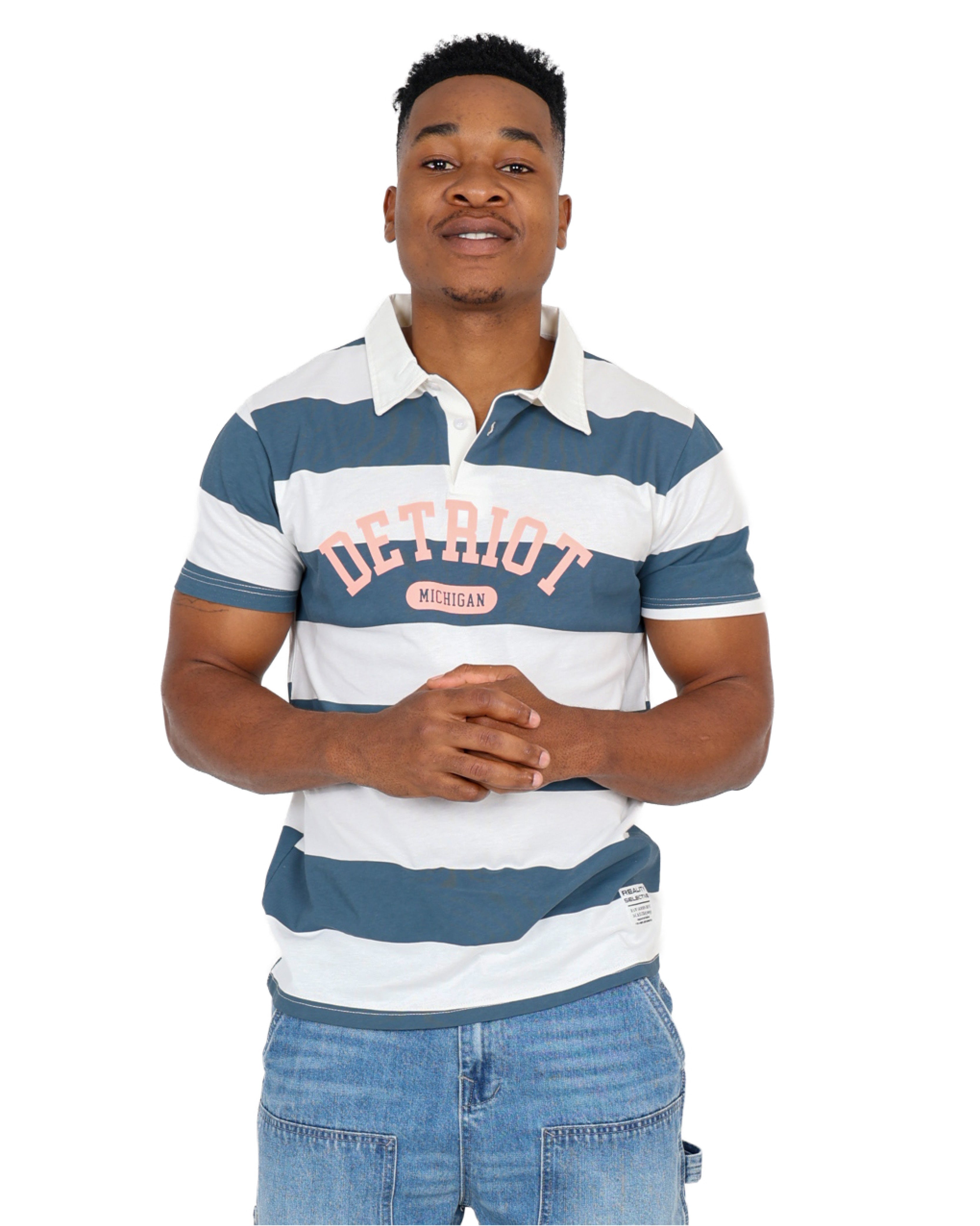 Short Sleeve Striped Rugby Golfer