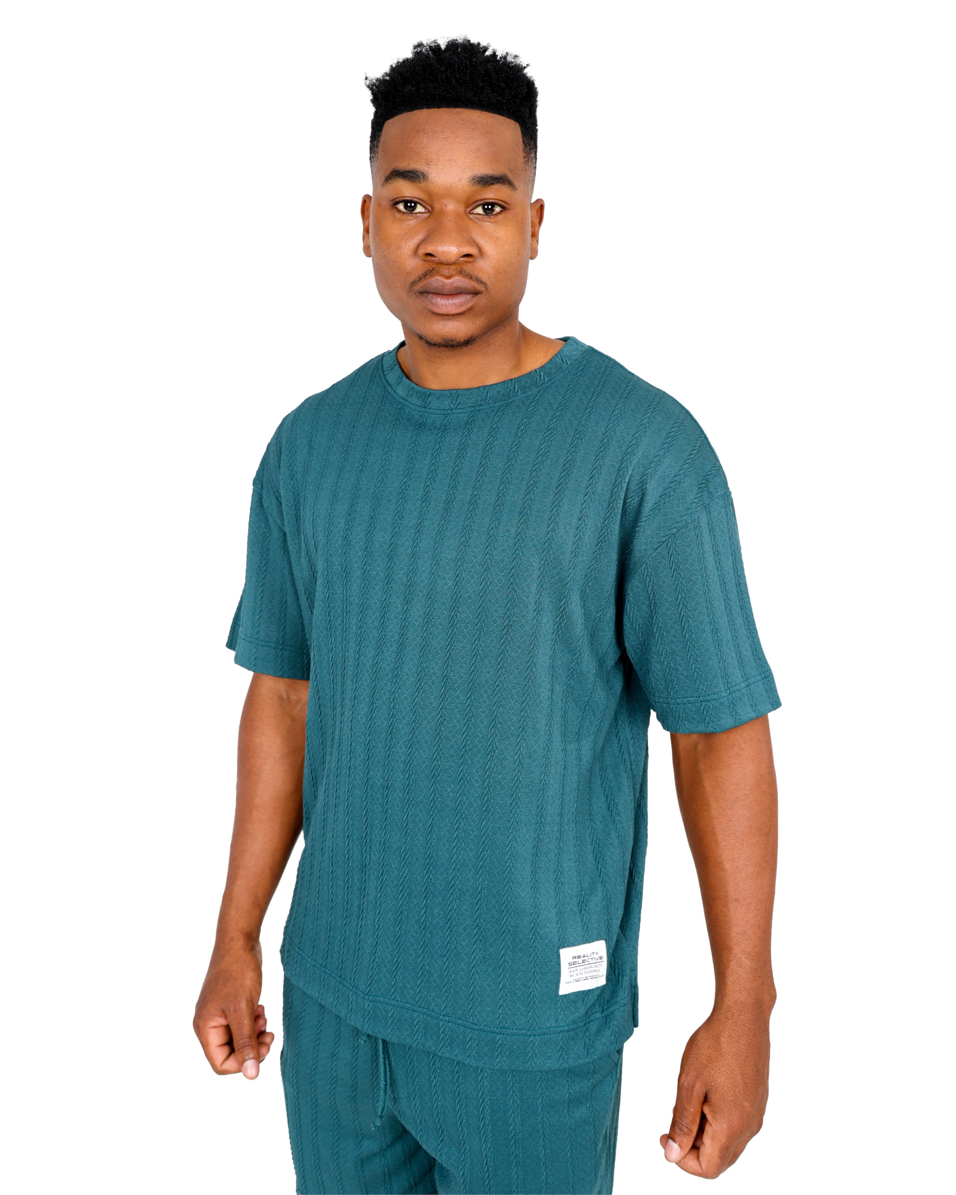 Textured Teal T-Shirt