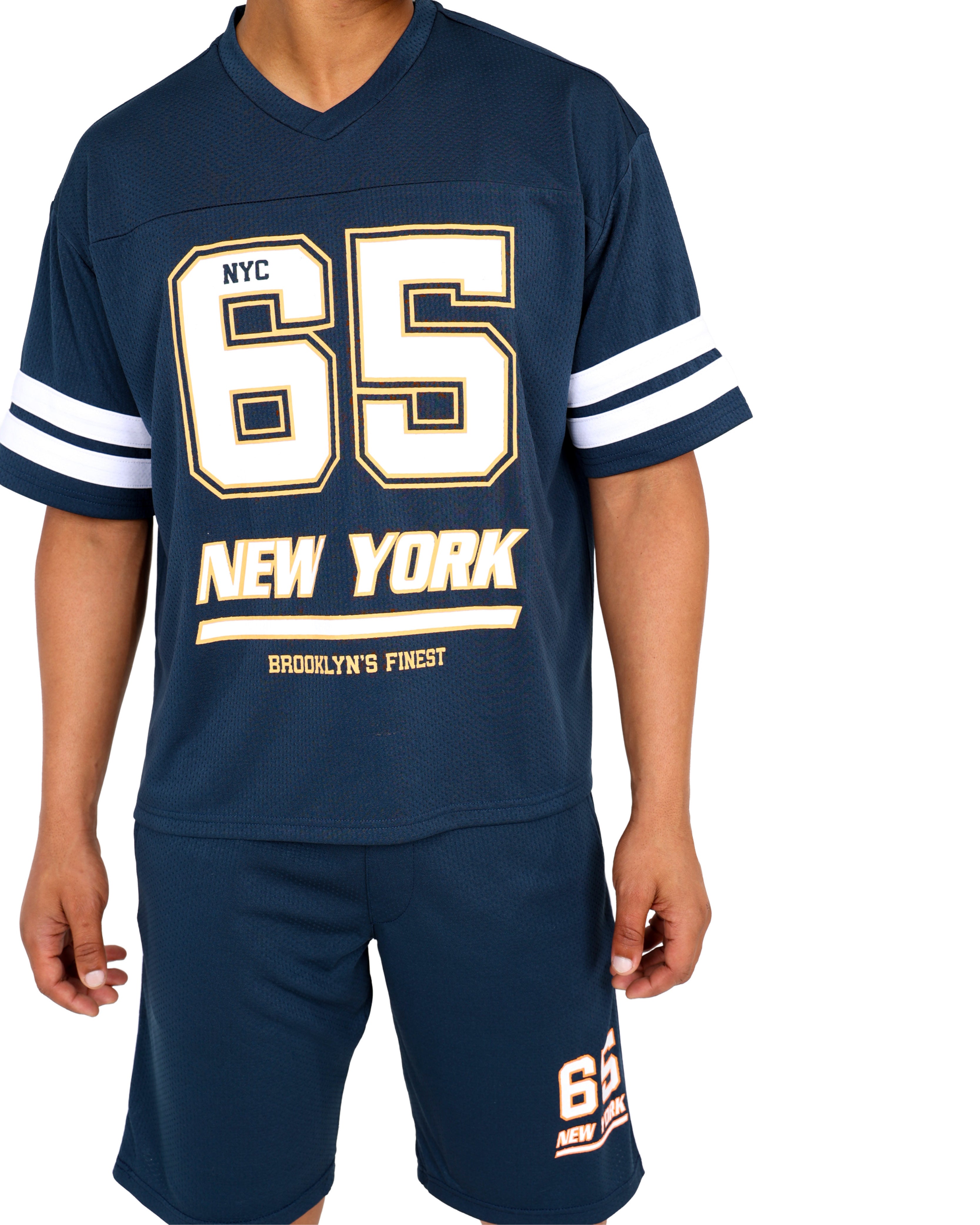 最終値下げ 倖田來未　baseball shirt shortsセット Short Sleeve Navy New York Baseball T-Shirt