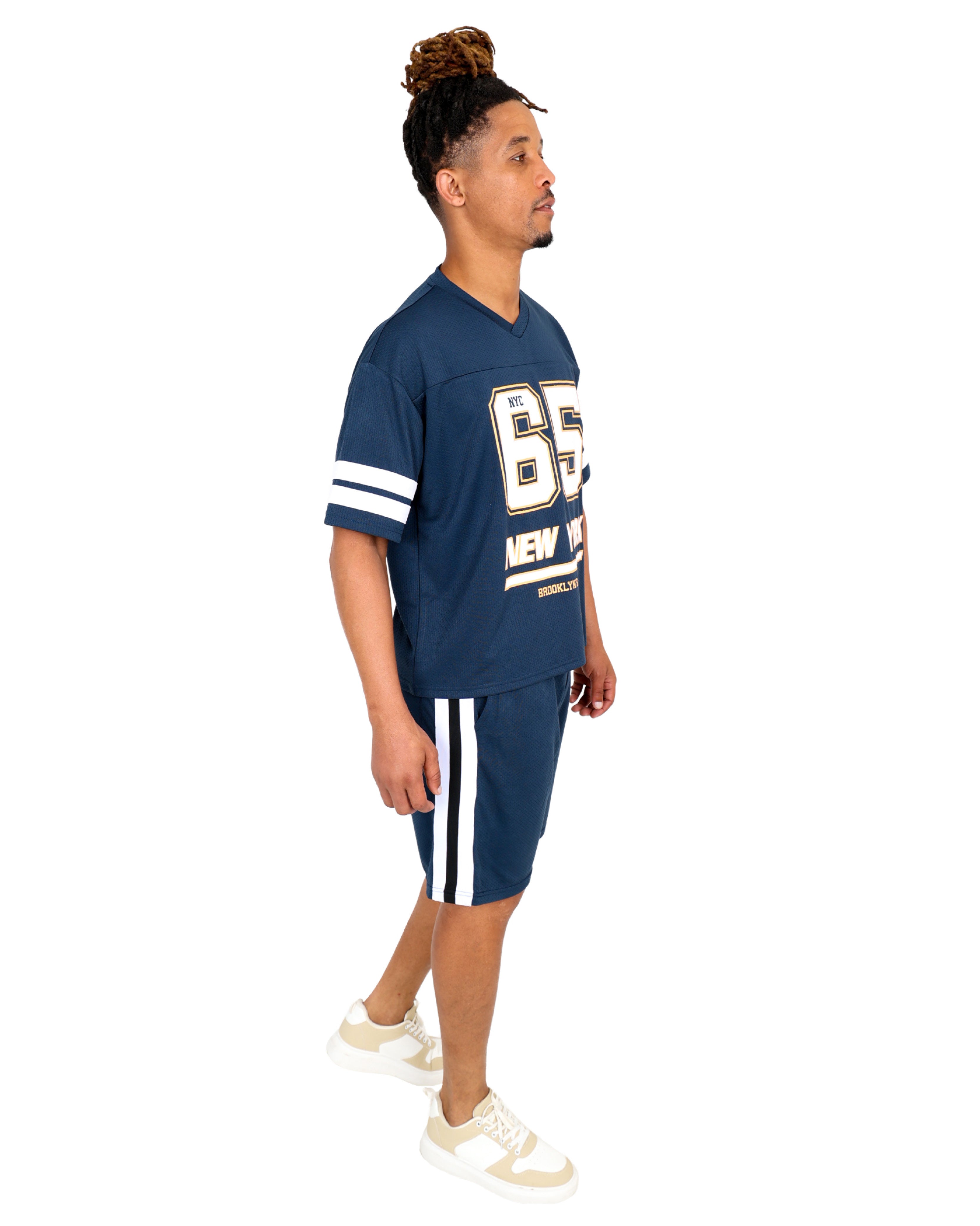 最終値下げ 倖田來未　baseball shirt shortsセット Short Sleeve Navy New York Baseball T-Shirt