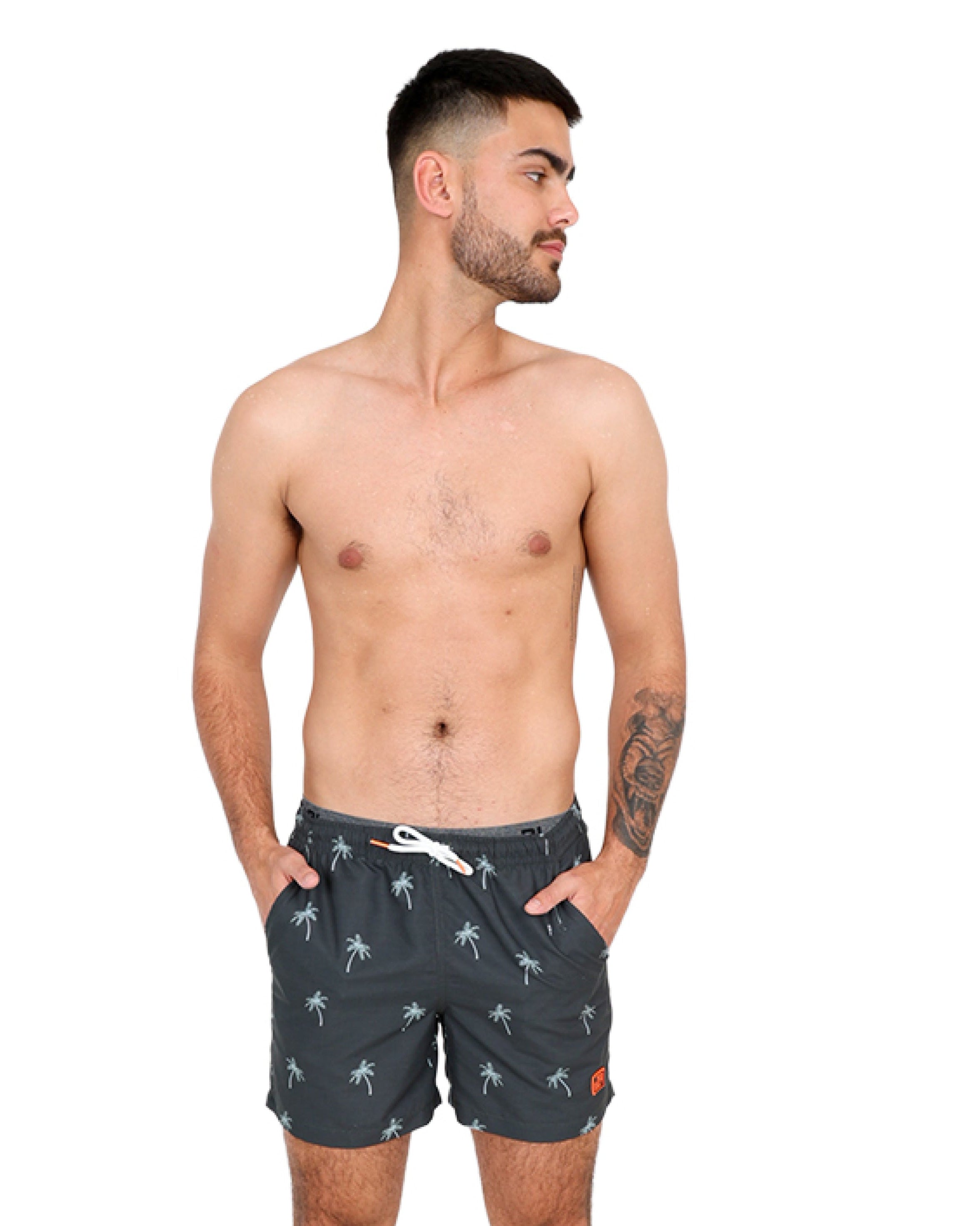 Palm Print Swim Shorts