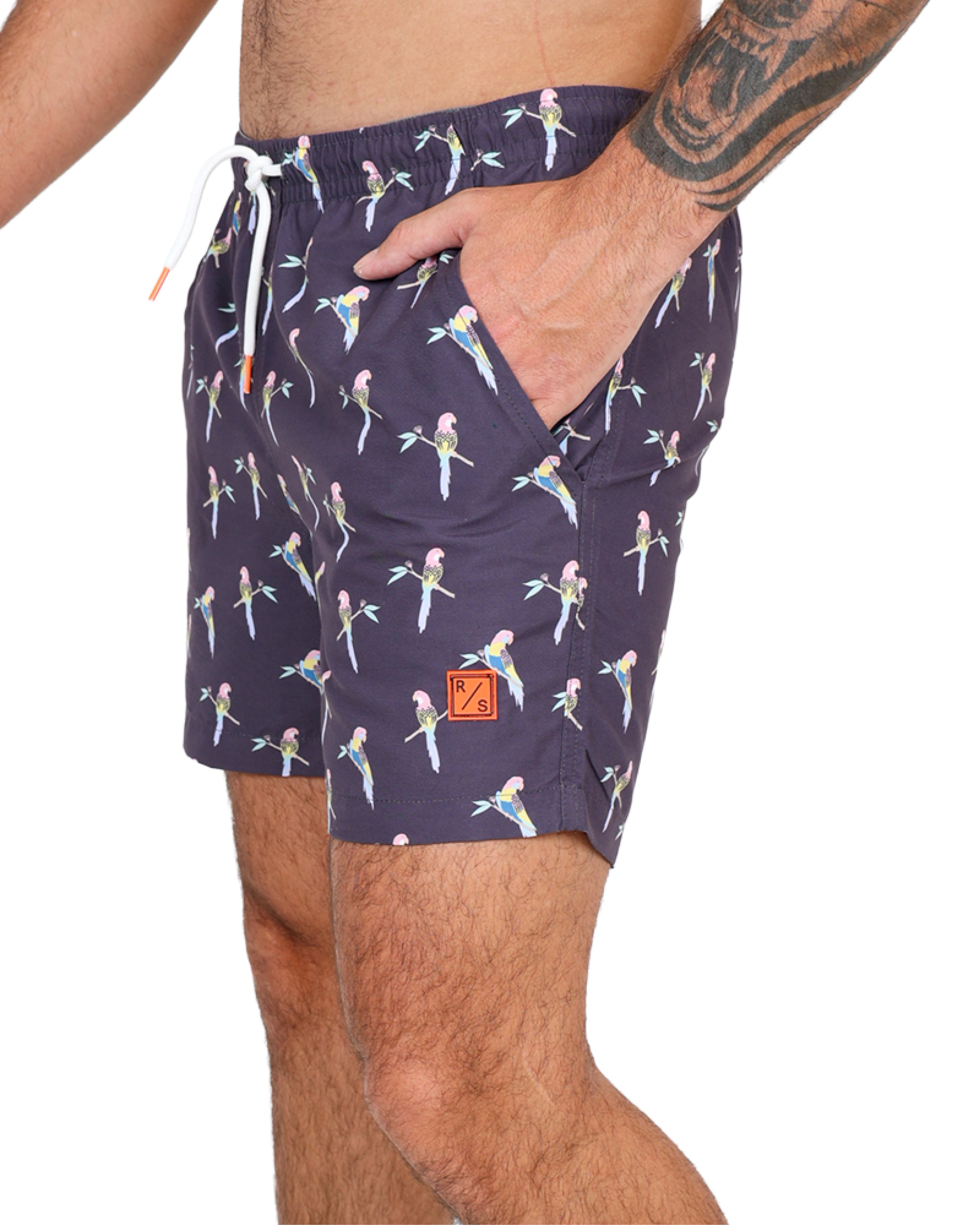 Parrot Print Swim Shorts