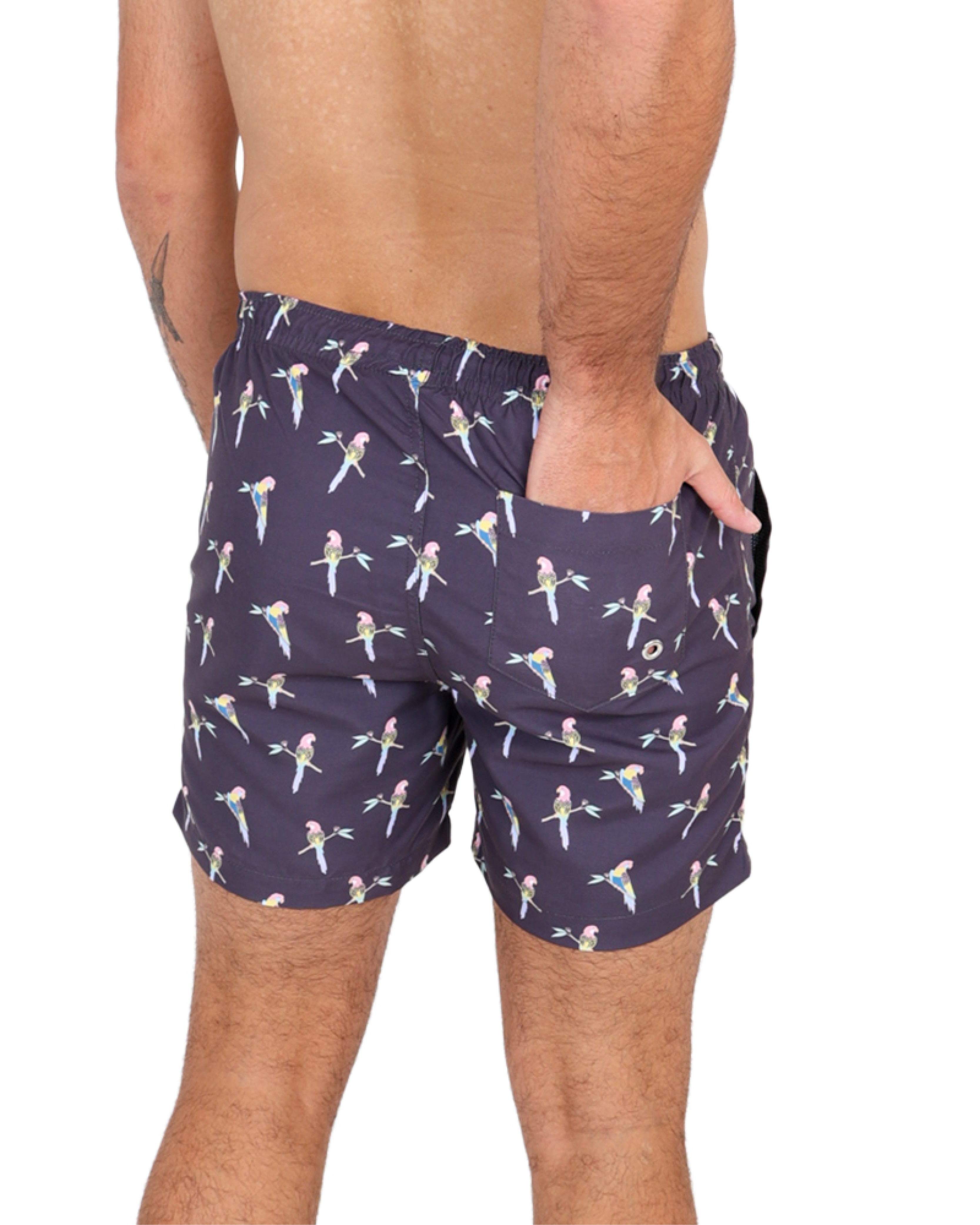 Parrot Print Swim Shorts