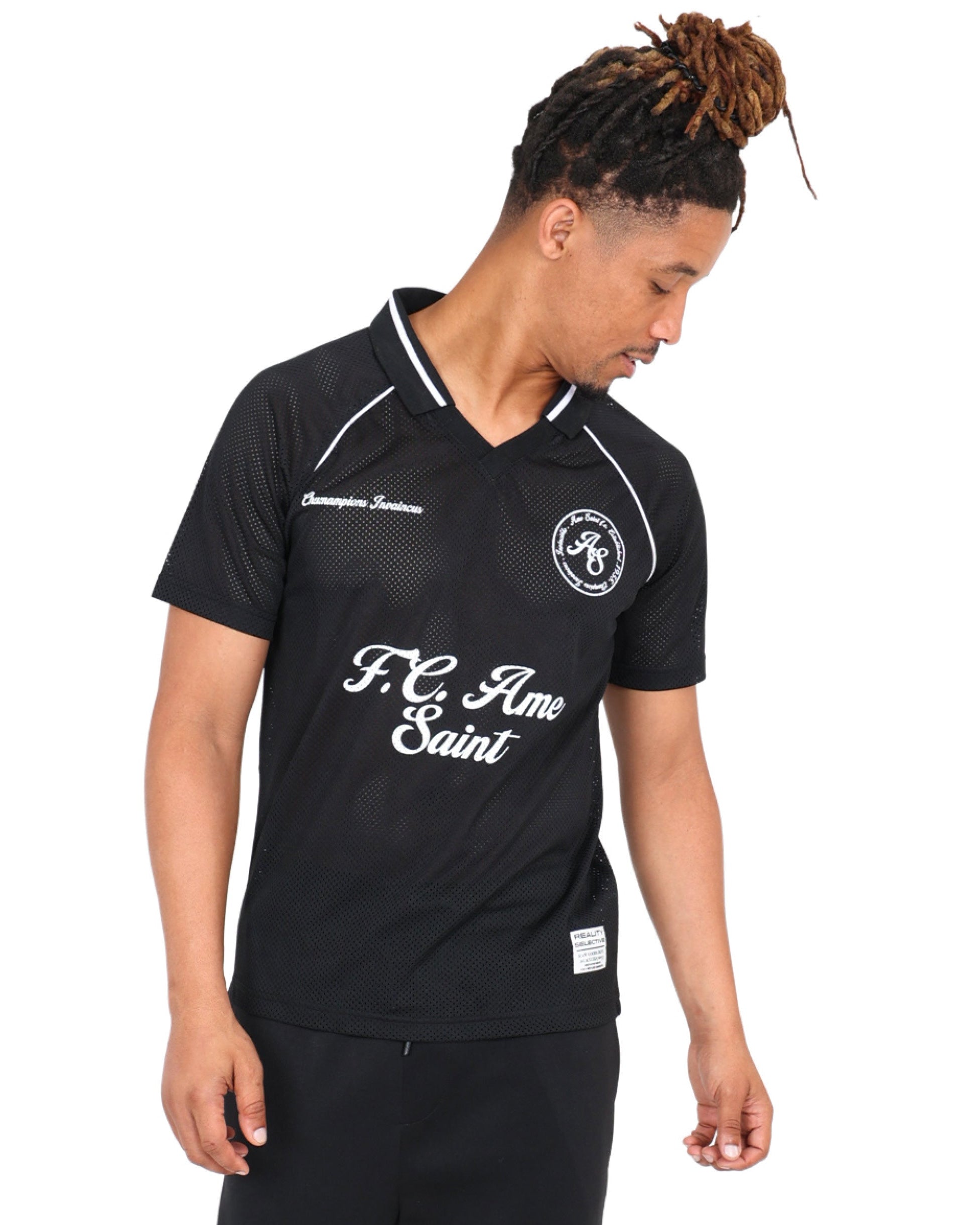 Short Sleeve Black Mesh Soccer Golfer