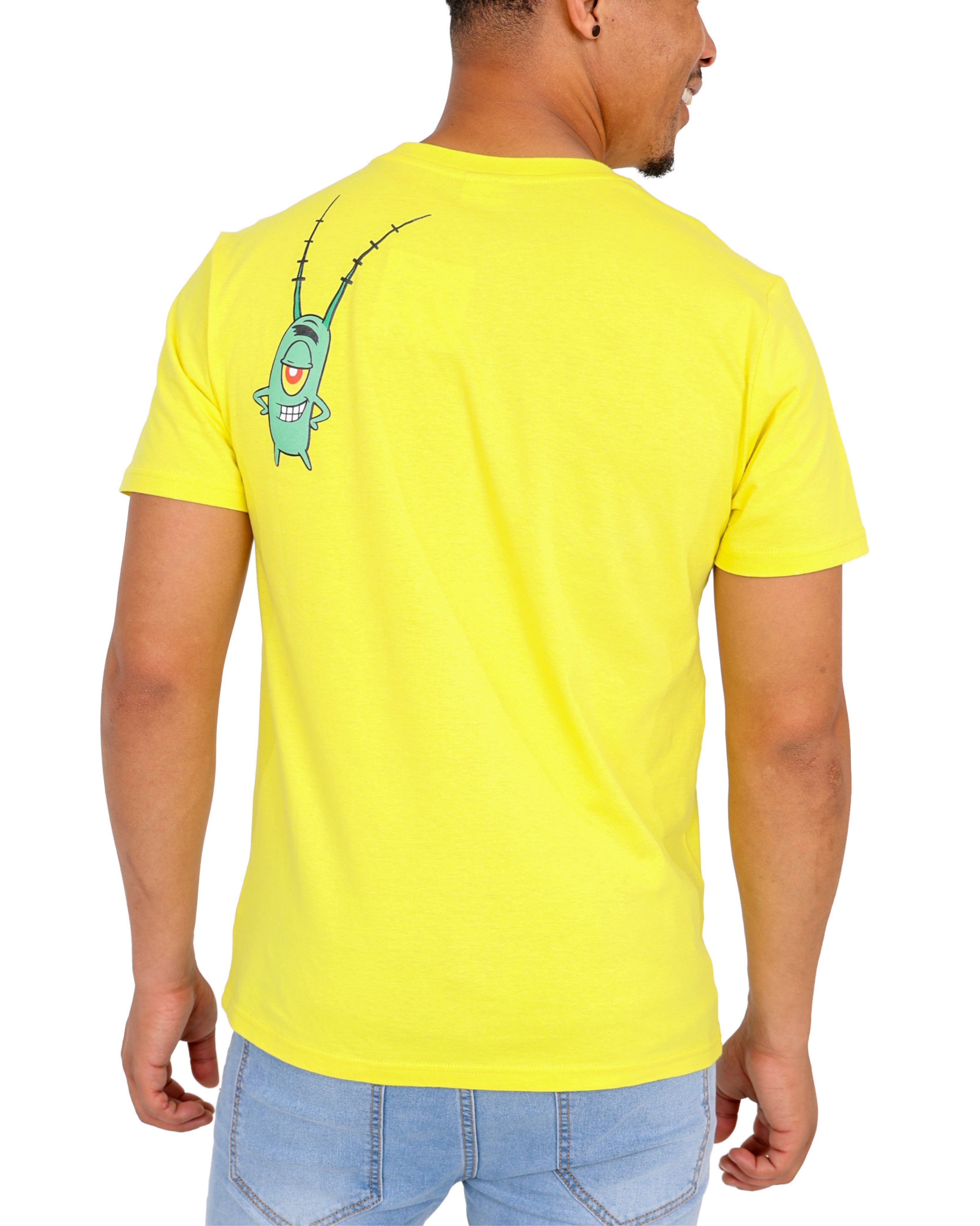 Short Sleeve Yellow Spongebob Graphic T-Shirt
