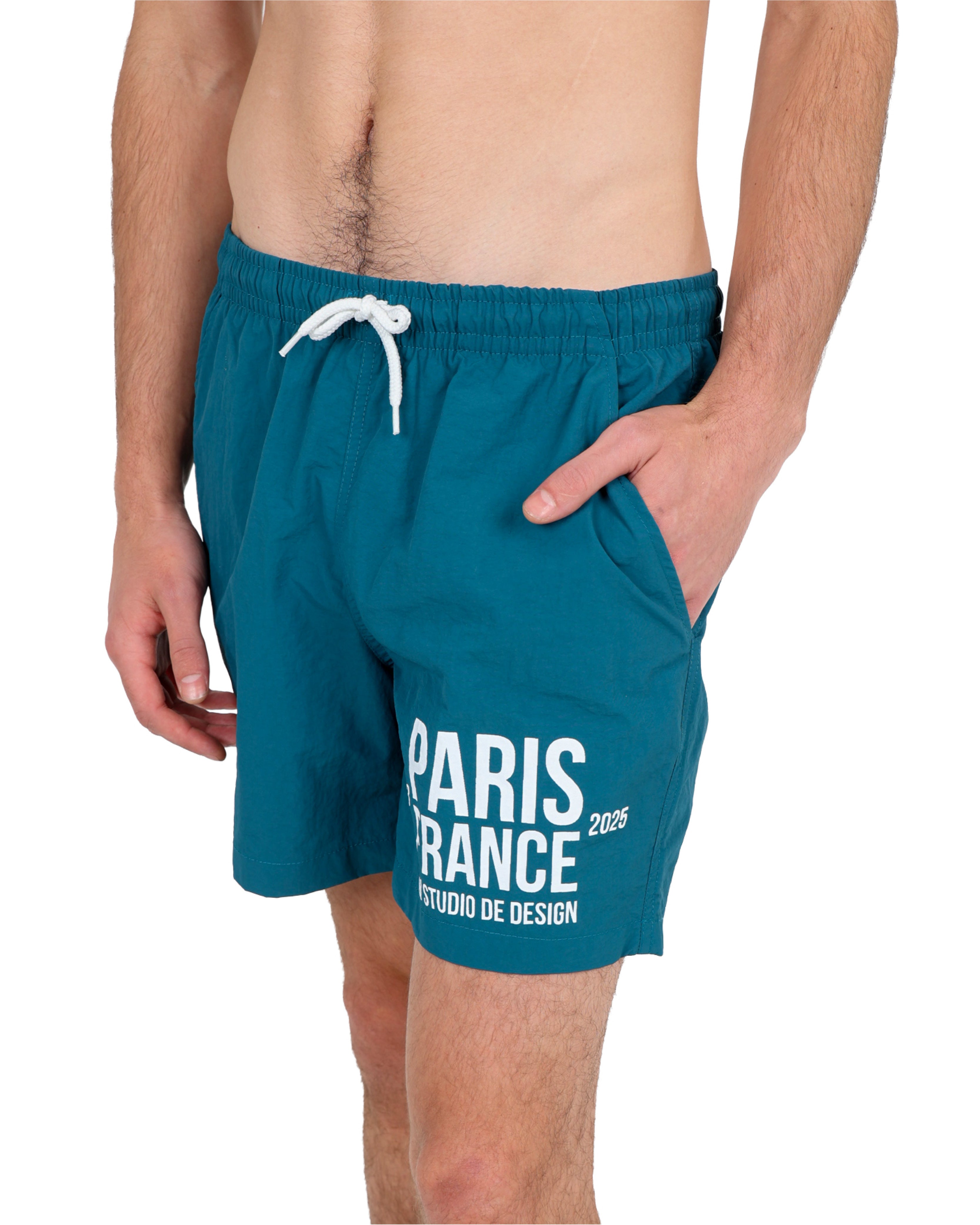 Teal Paris France Swim Shorts