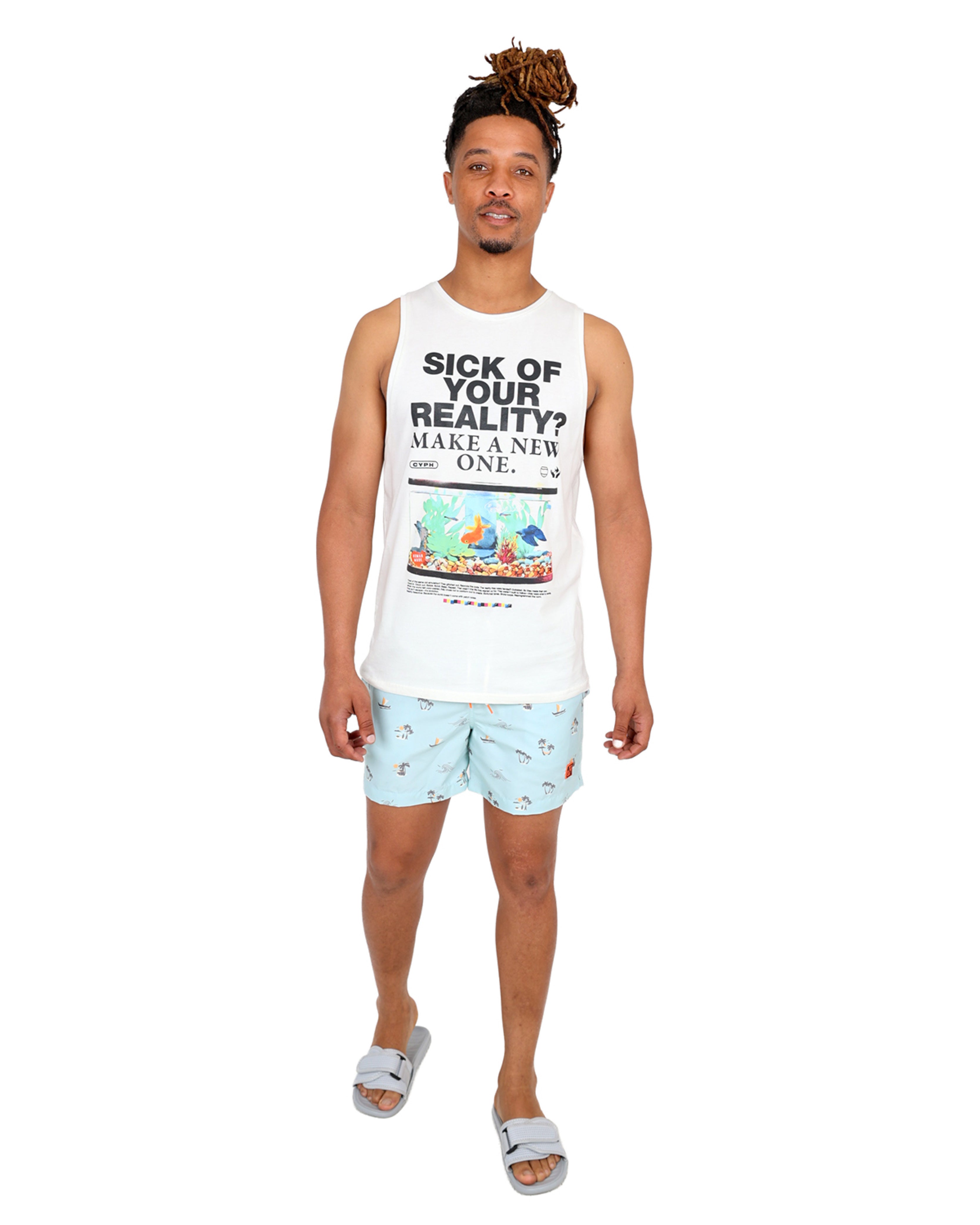 Beach Print Swim Shorts