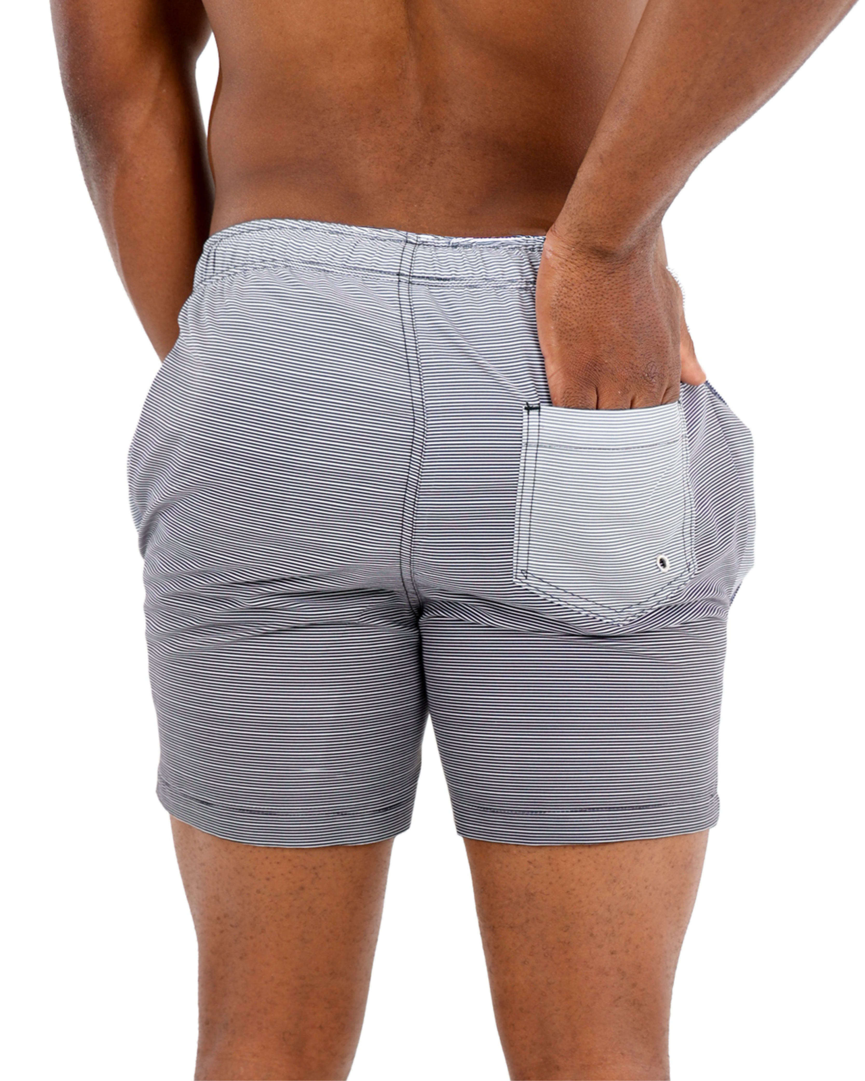 Ombre Stripe Swim Shorts