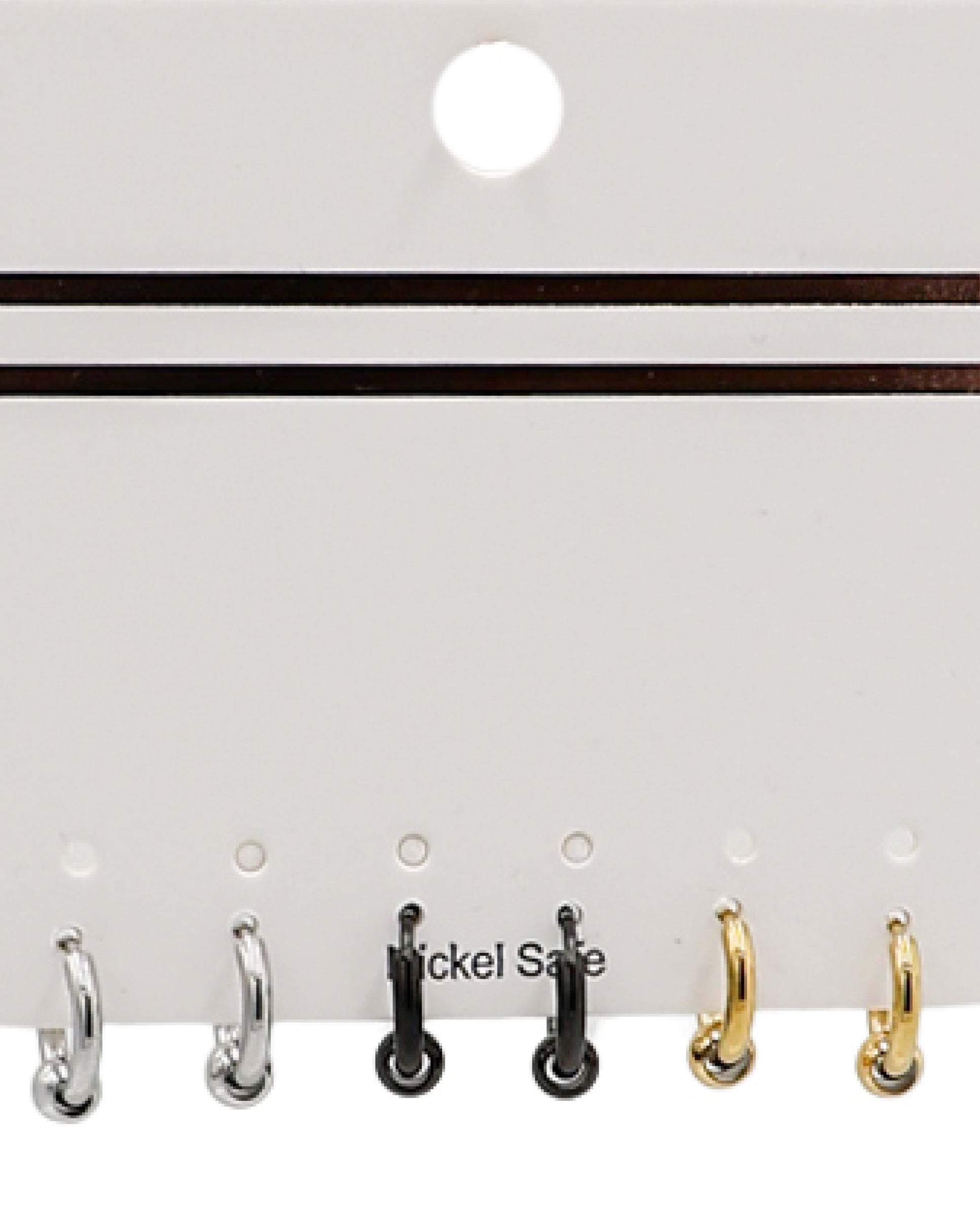 3 Pack Men's Ball Huggie Hoop Earrings