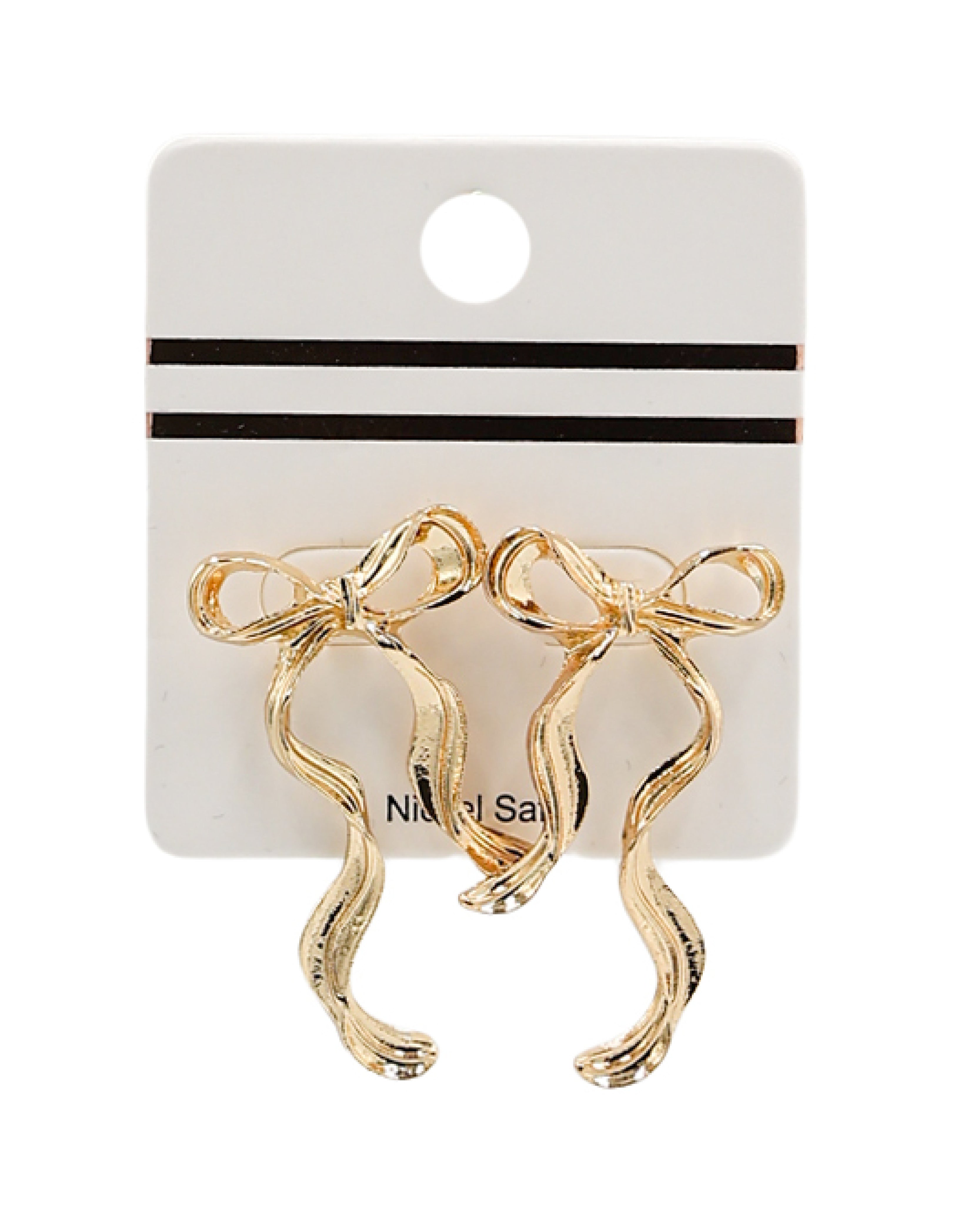 Stud Gold Bow Earrings