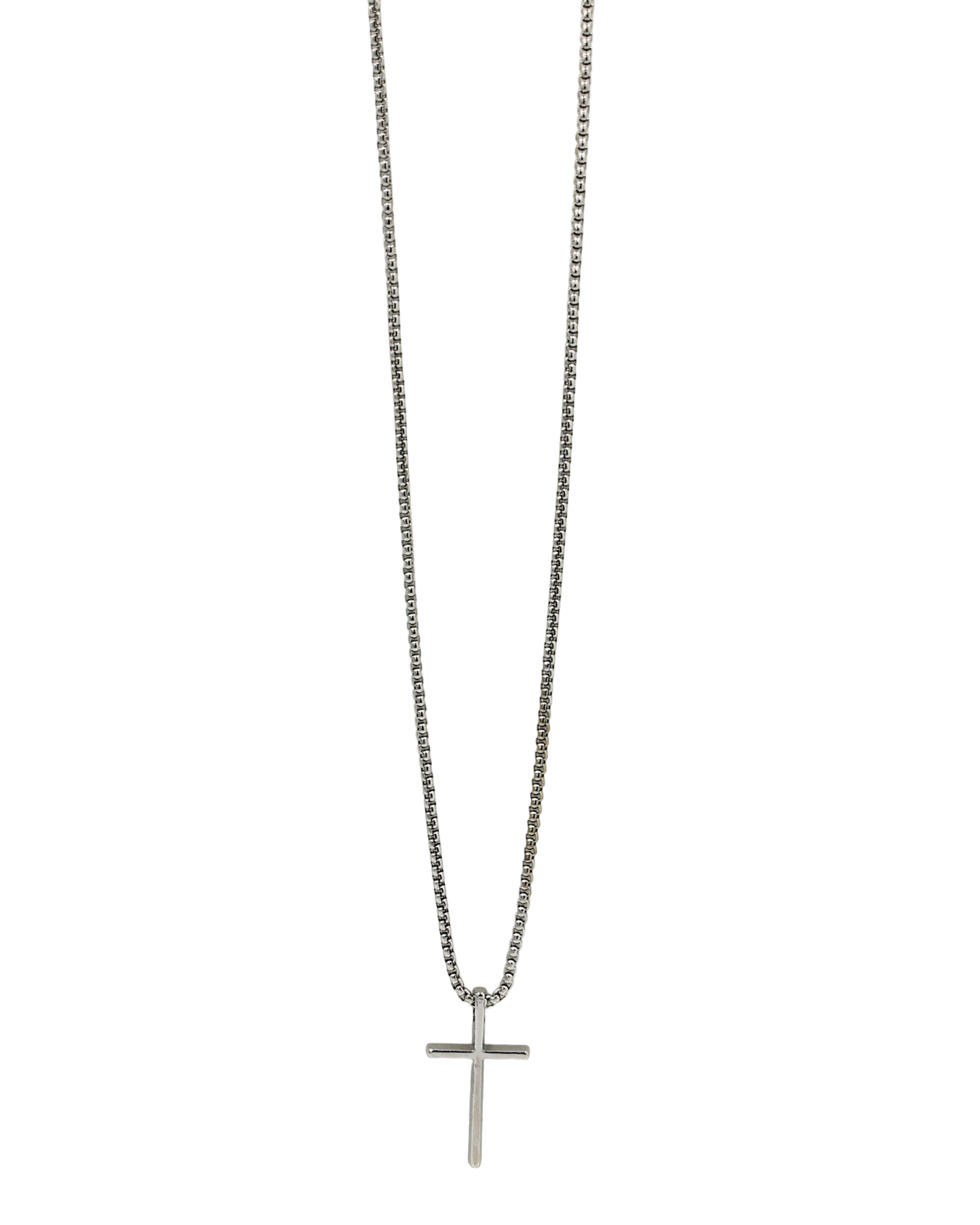 Men's Silver Cross Necklace