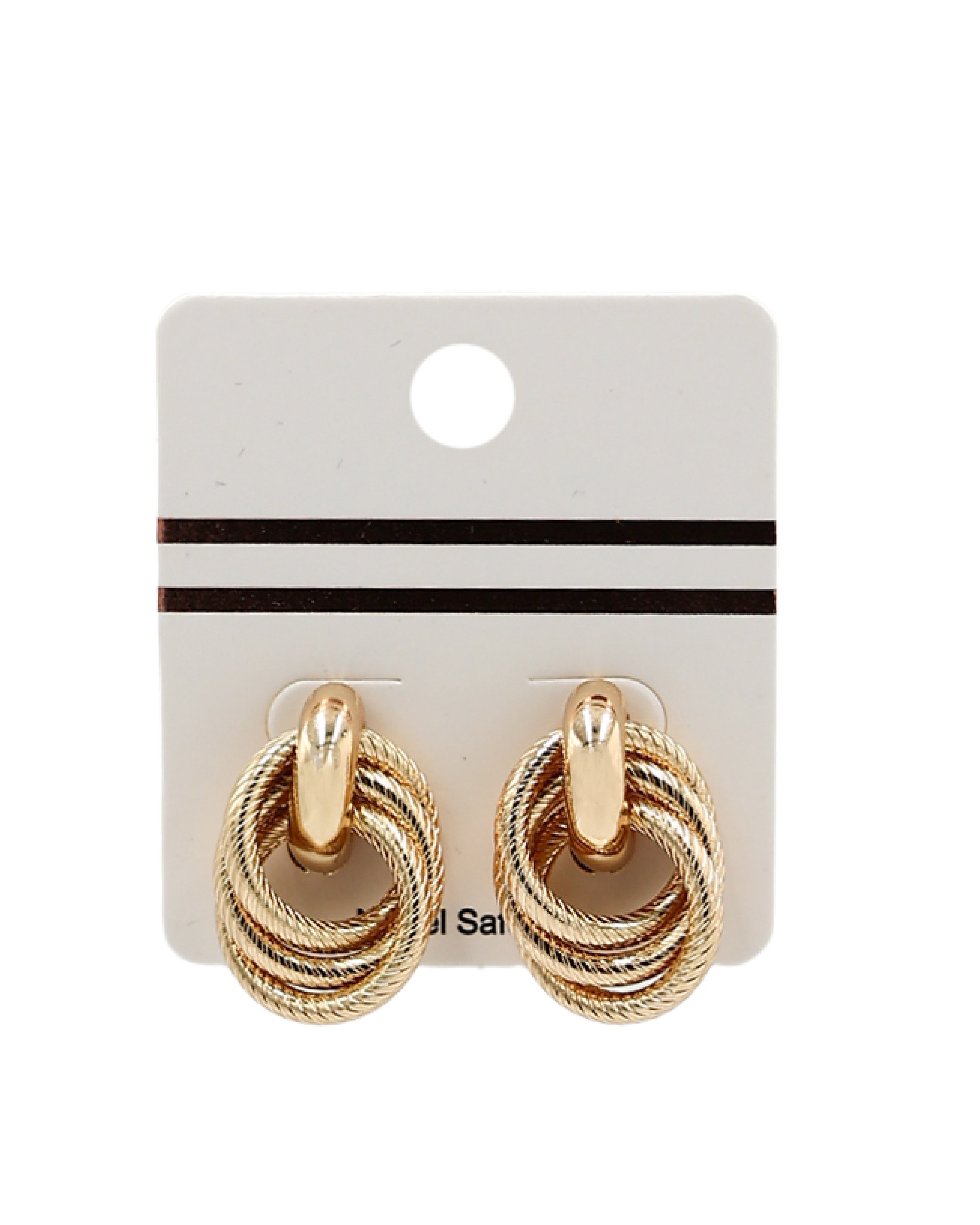 Gold Drop Doorknocker Earring