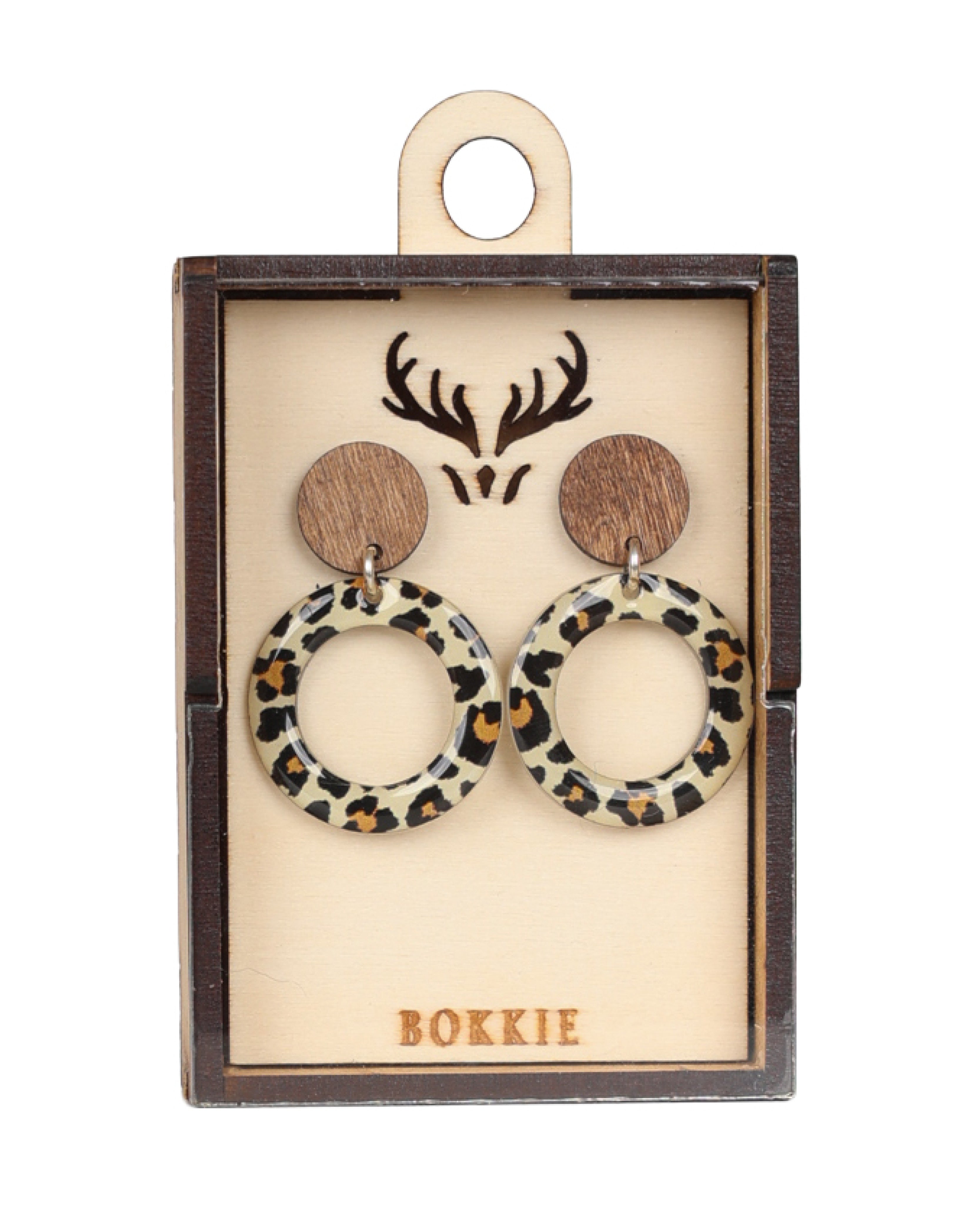 Leopard Ring Drop Earrings
