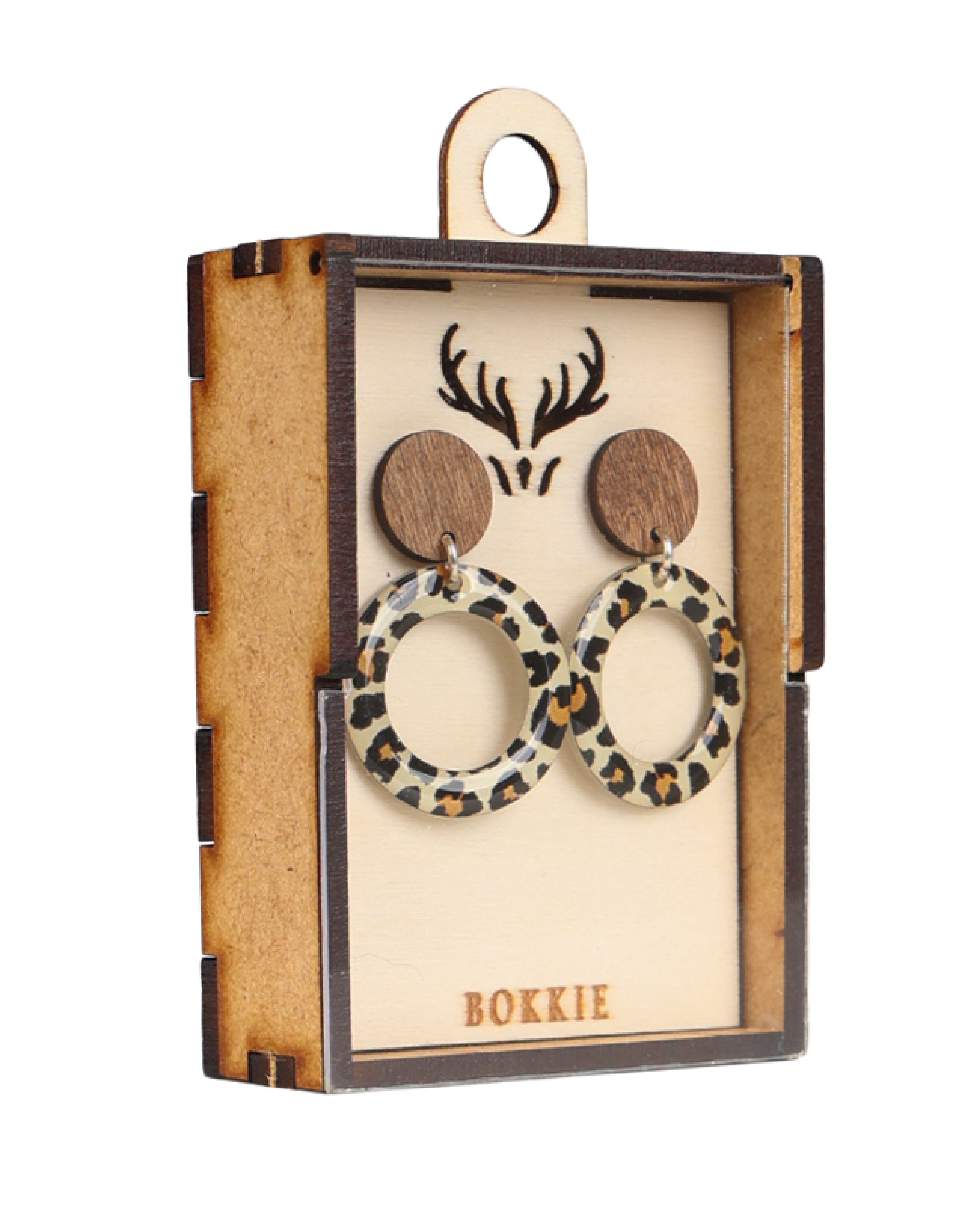 Leopard Ring Drop Earrings