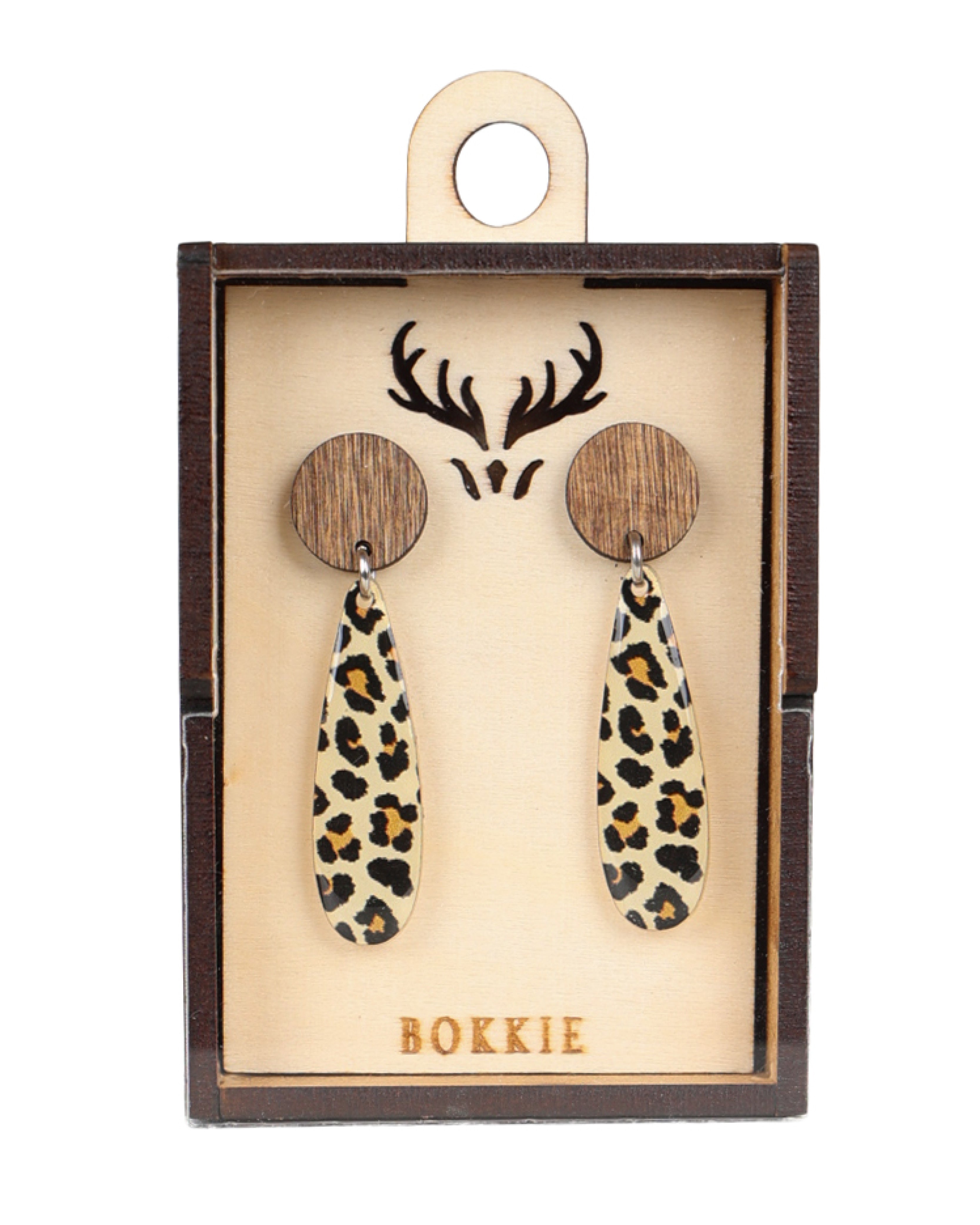 Leopard Drop Earrings