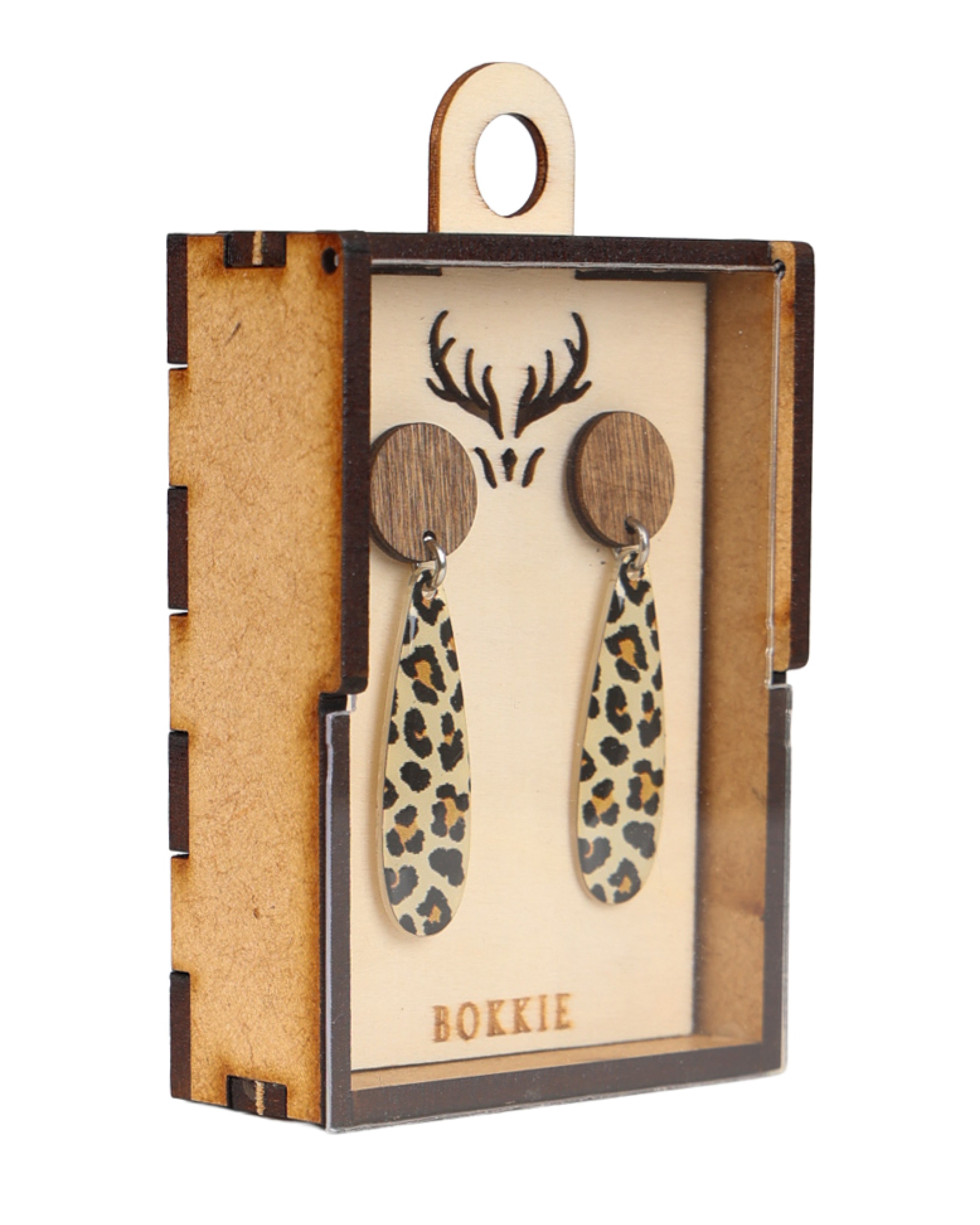 Leopard Drop Earrings