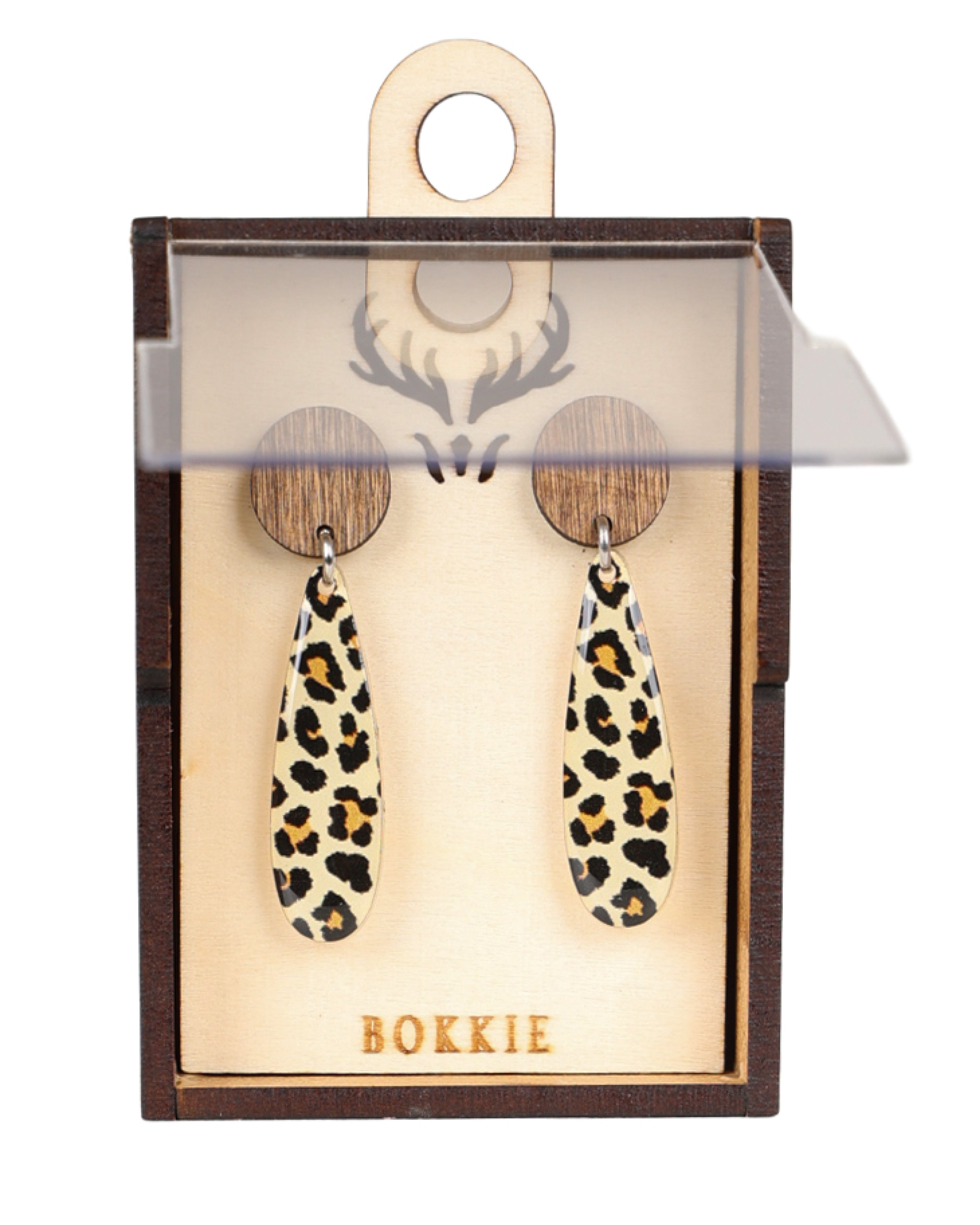 Leopard Drop Earrings