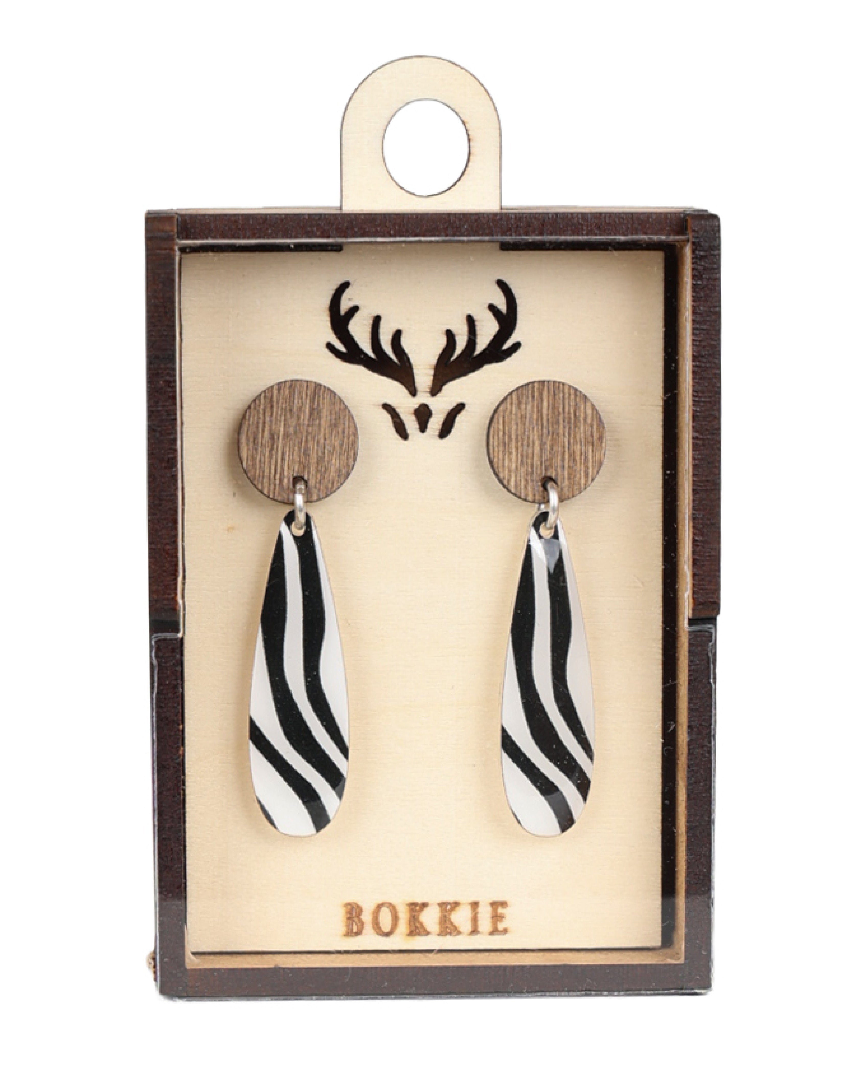 Zebra Drop Earrings