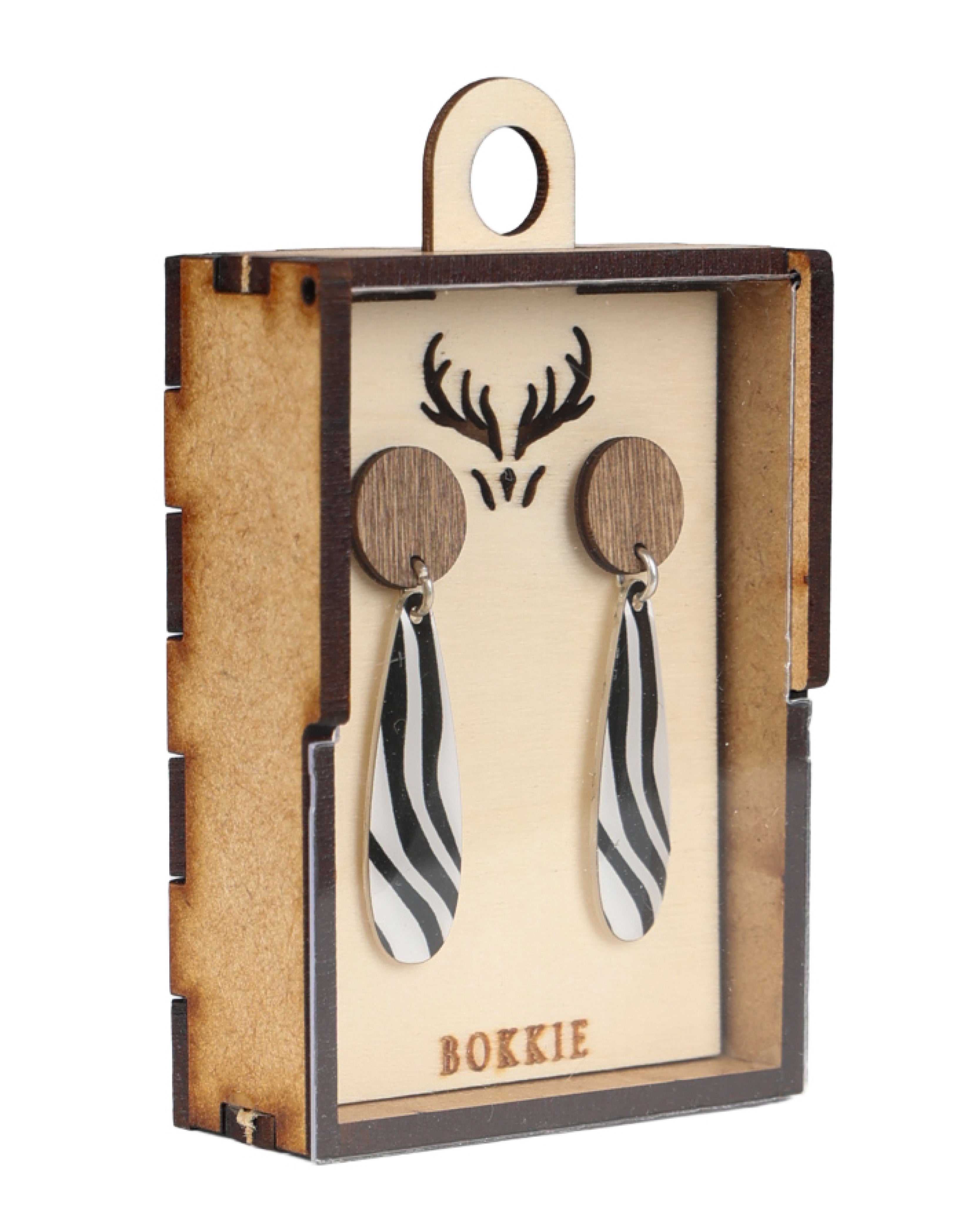 Zebra Drop Earrings