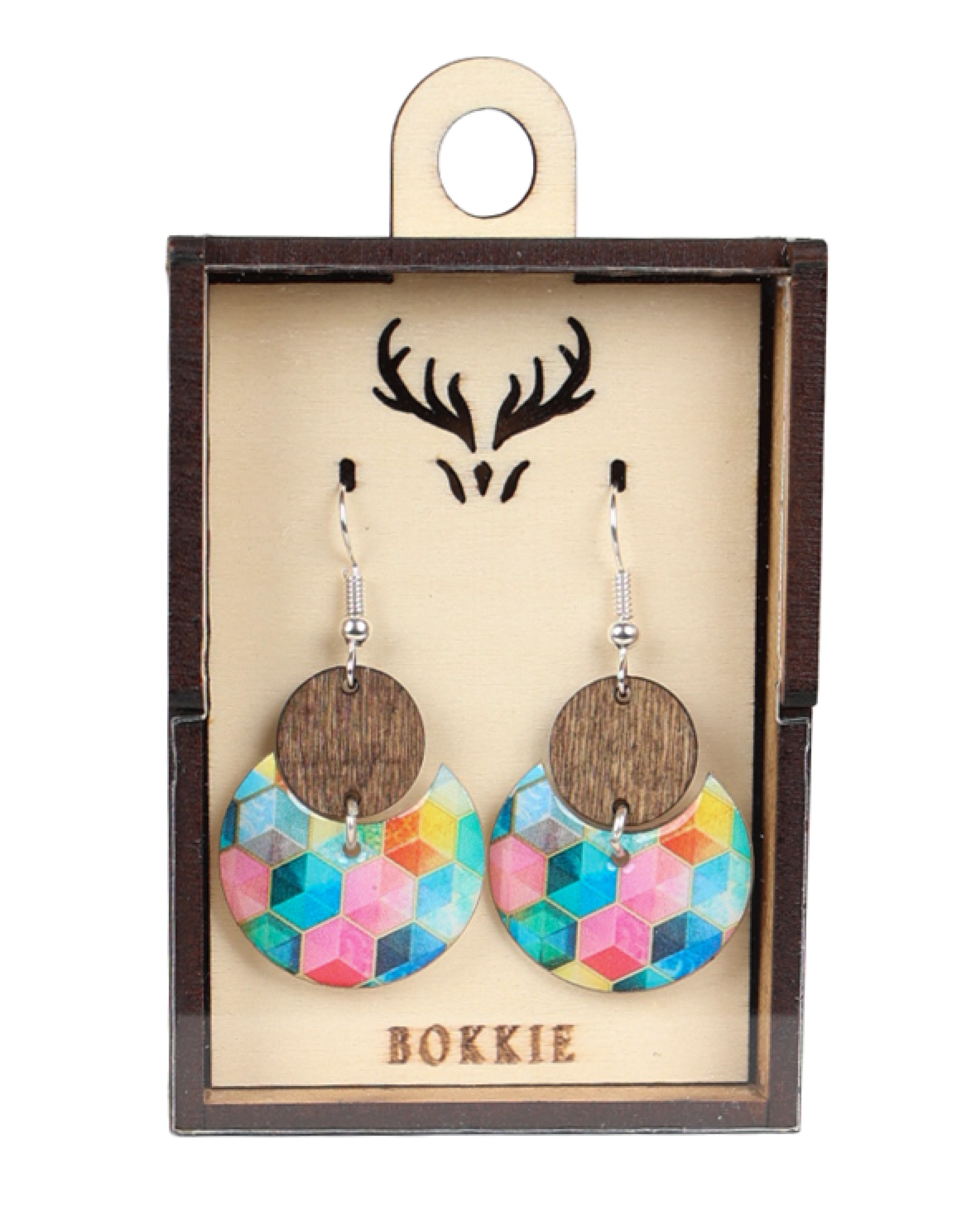 Kaleidoscope Block Drop Earrings