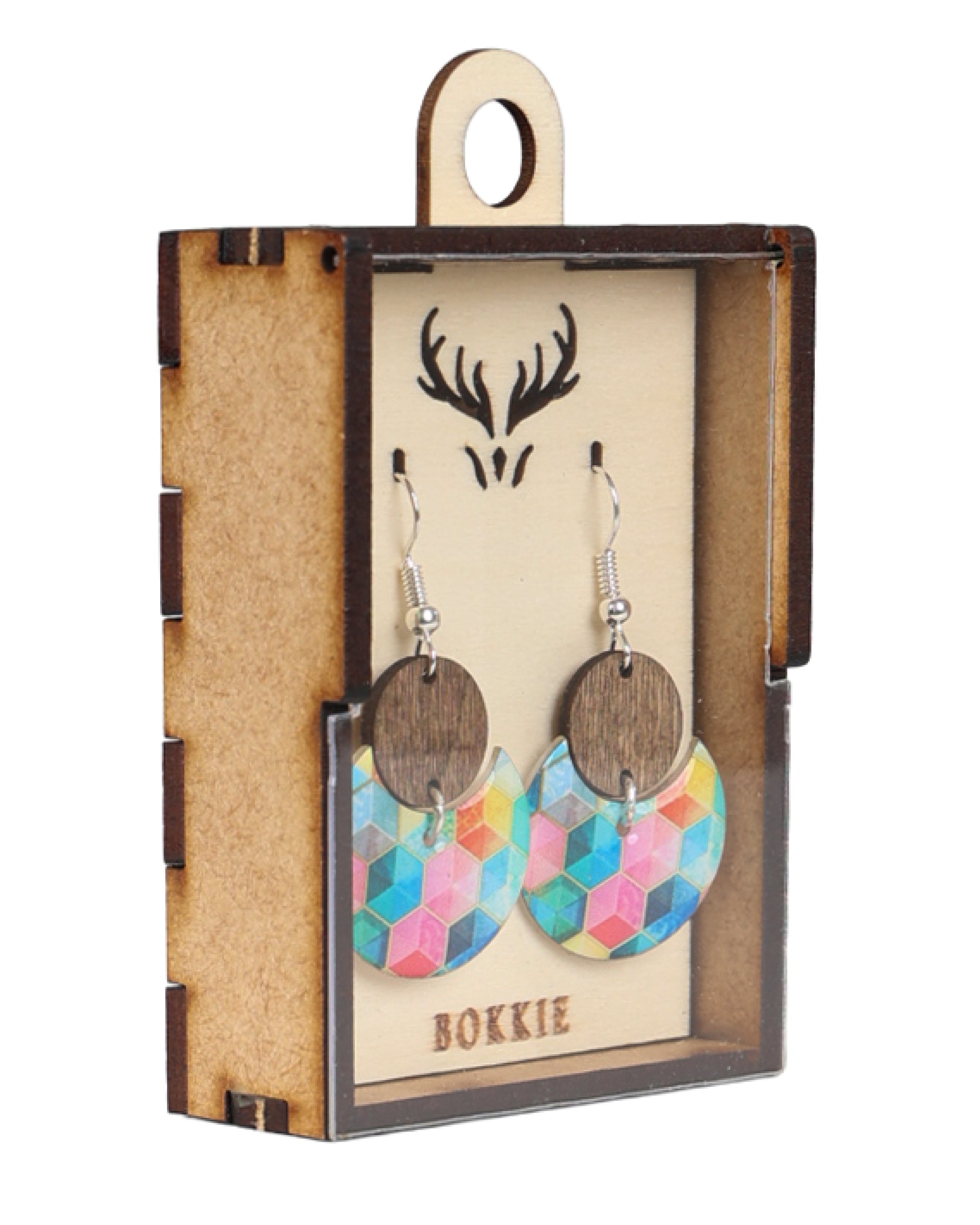 Kaleidoscope Block Drop Earrings