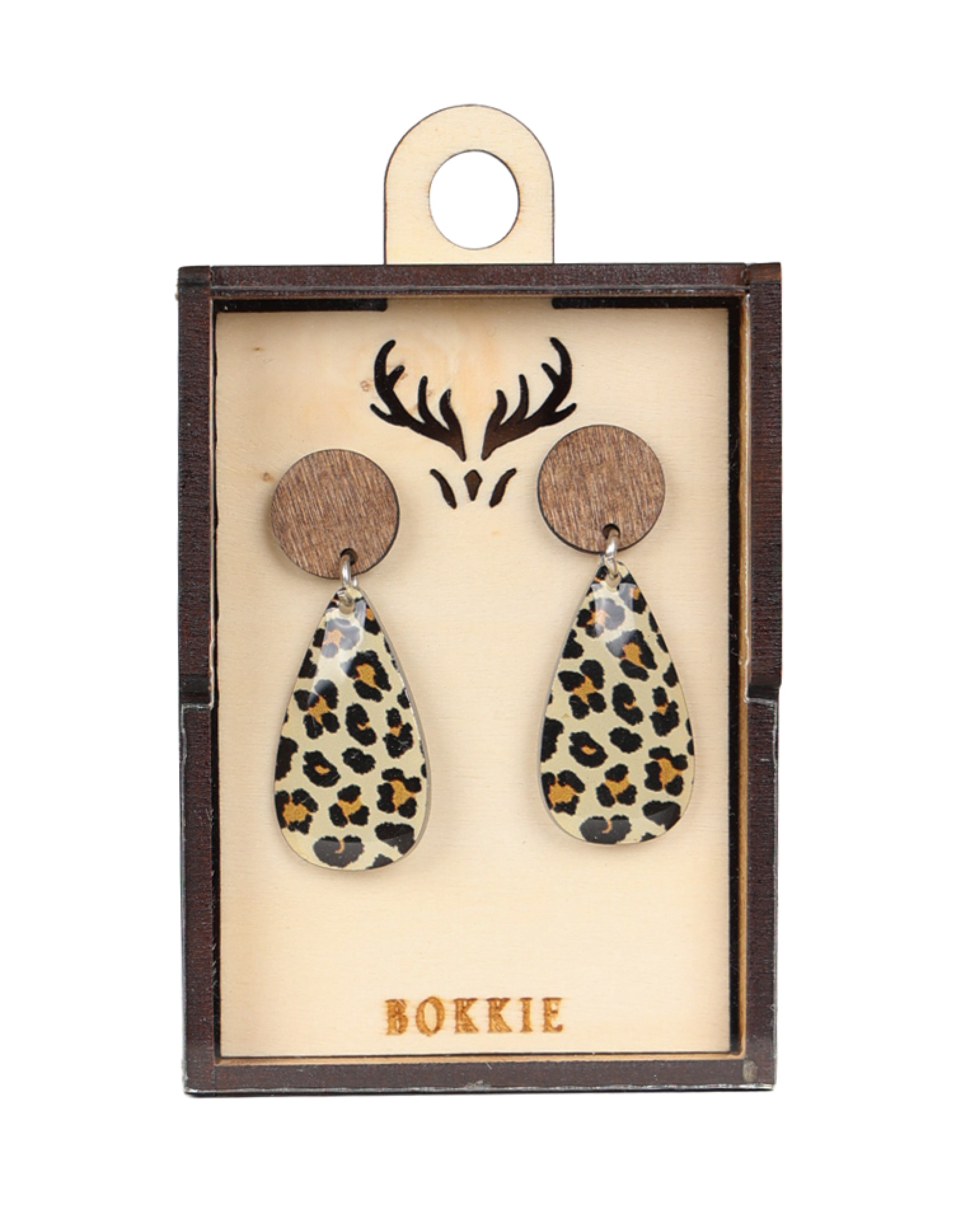 Leopard Teardrop Earrings