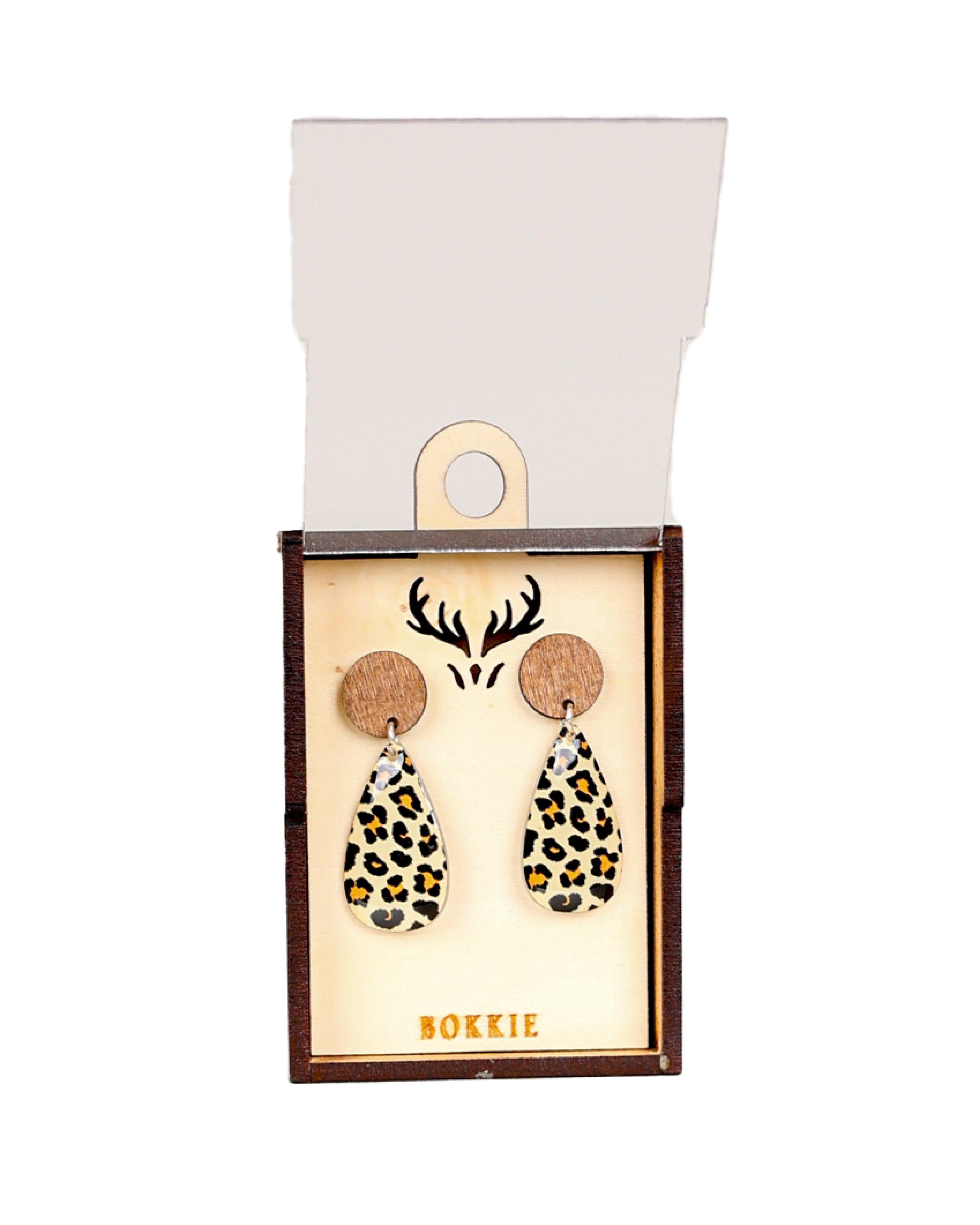 Leopard Teardrop Earrings