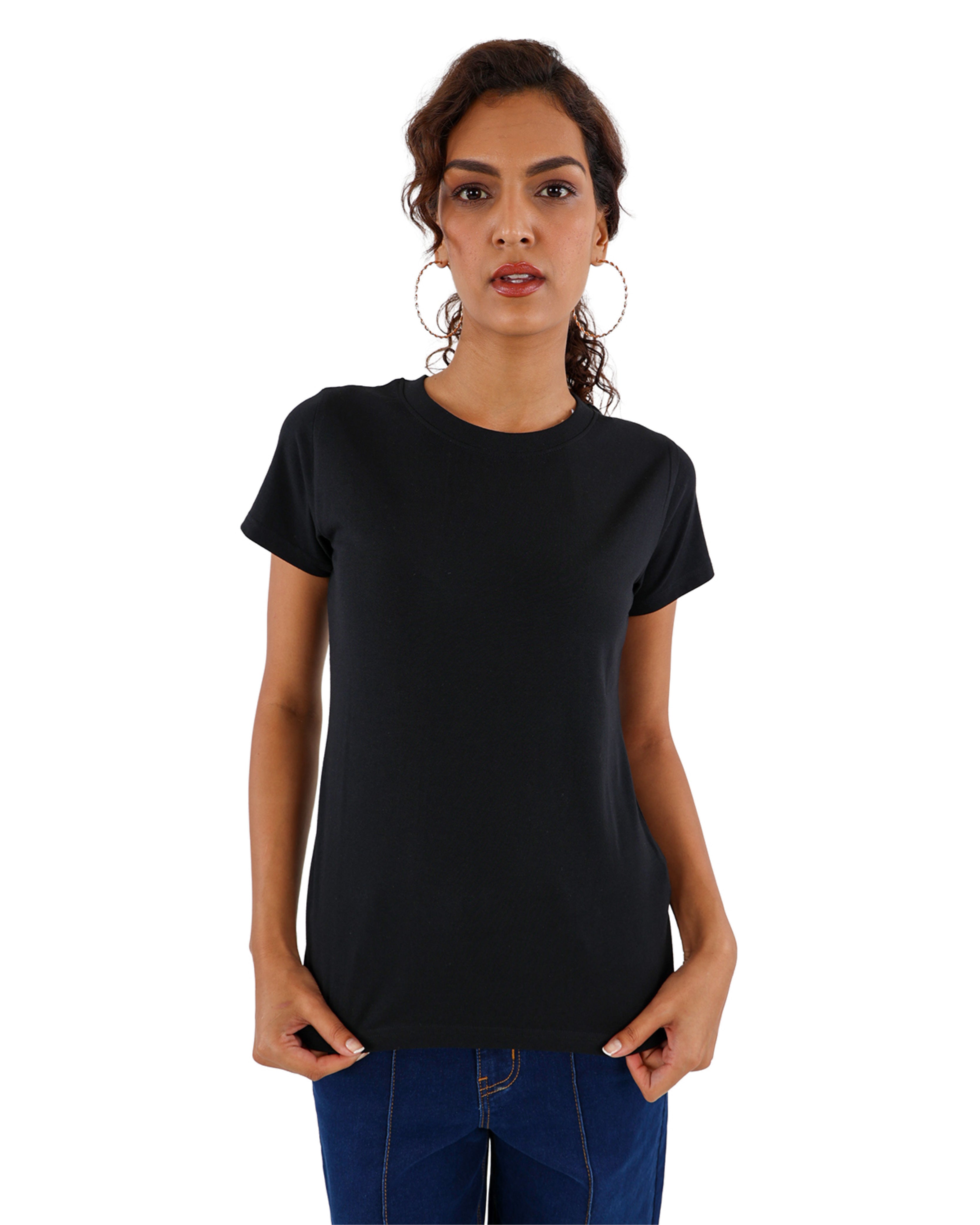Short Sleeve Crew Neck Black T-Shirt
