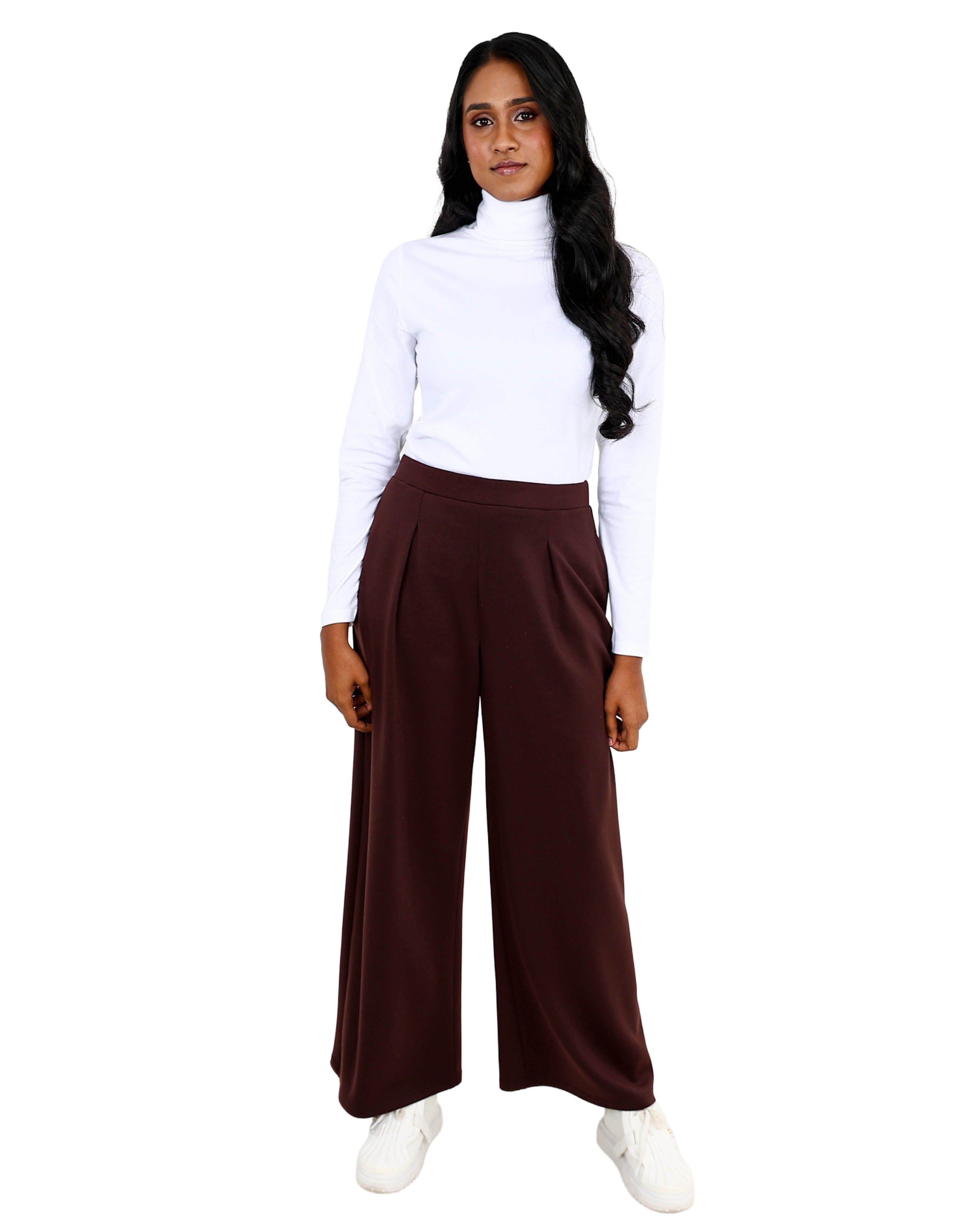 Chocolate Flared Scuba Pants
